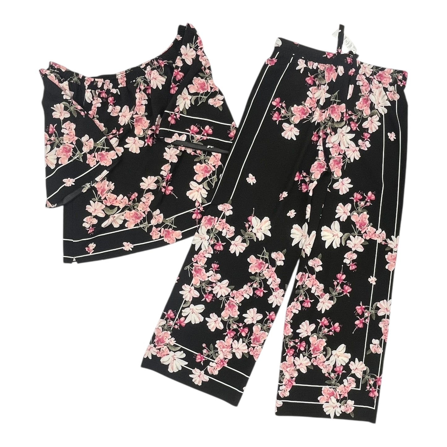 Pants Set 2Pc By White House Black Market In Floral Print, Size:M
