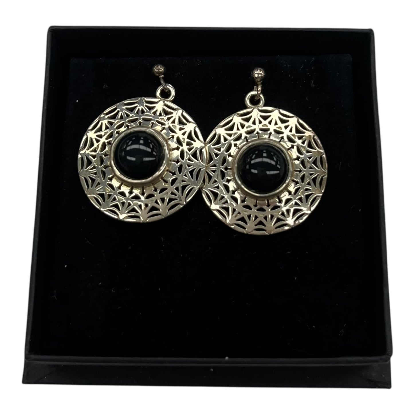 Earrings Sterling Silver By Cmb In Black & Silver