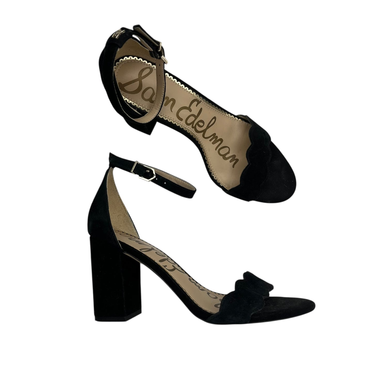 Sandals Heels Block By Sam Edelman In Black, Size:7