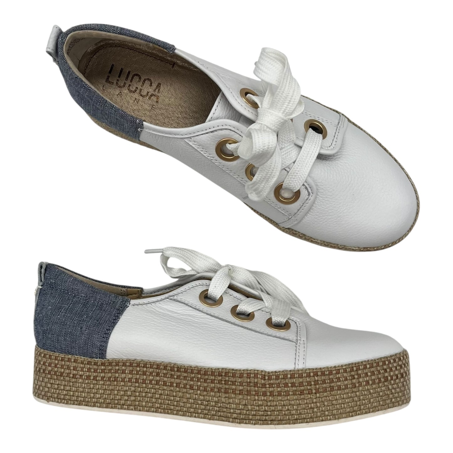 Shoes Sneakers Platform By Clothes Mentor In White, Size:8