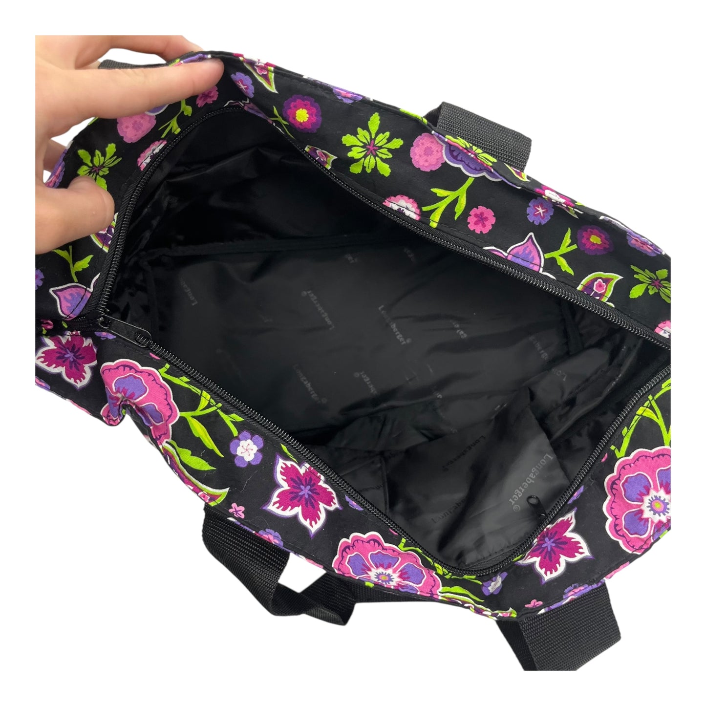 Handbag By Clothes Mentor In Black & Pink, Size:Large