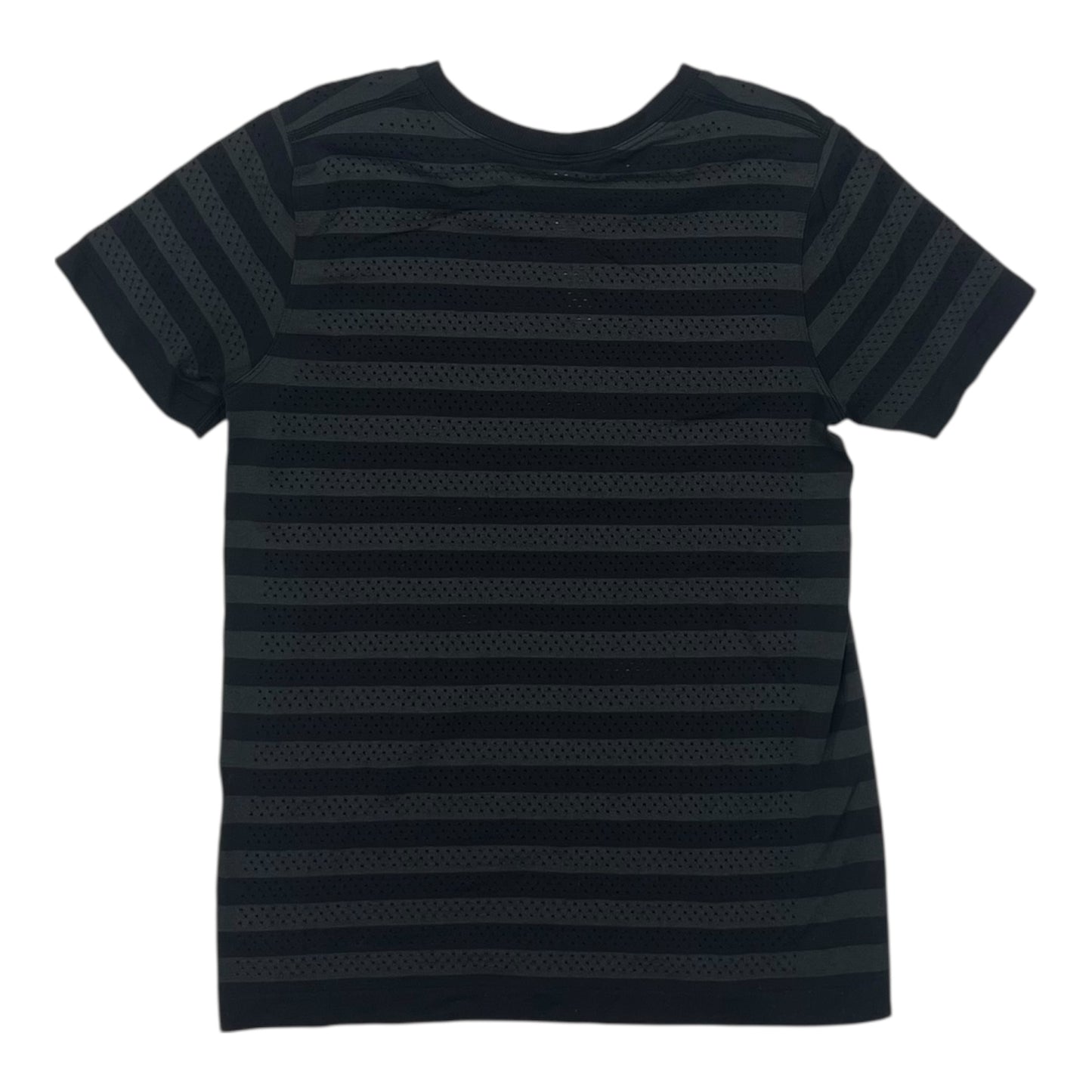 Athletic Top Ss By Lululemon In Black & Grey, Size:S