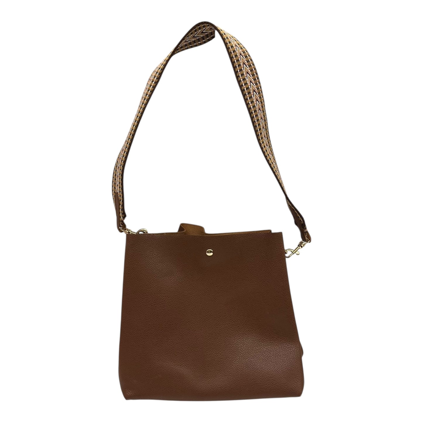 HANDBAG by CLOTHES MENTOR In BROWN, Size: LARGE
