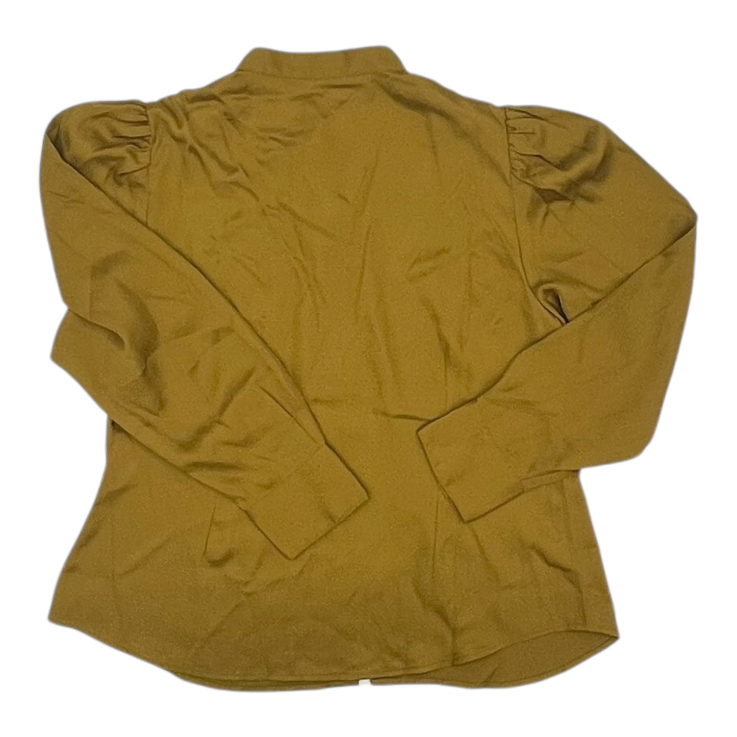 Blouse Ls By Ann Taylor In Gold, Size:Lp