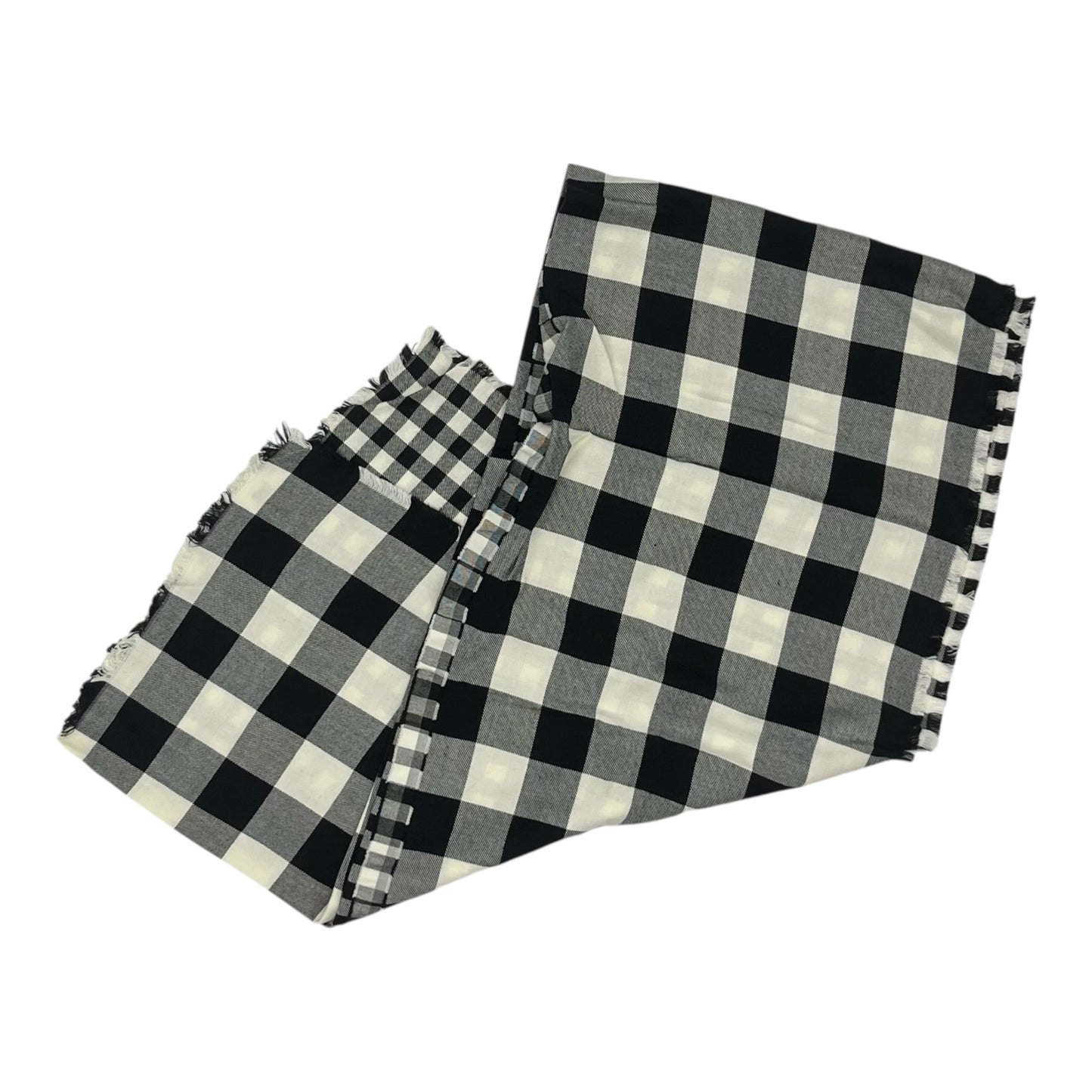 Scarf Winter By Talbots In Black & Cream