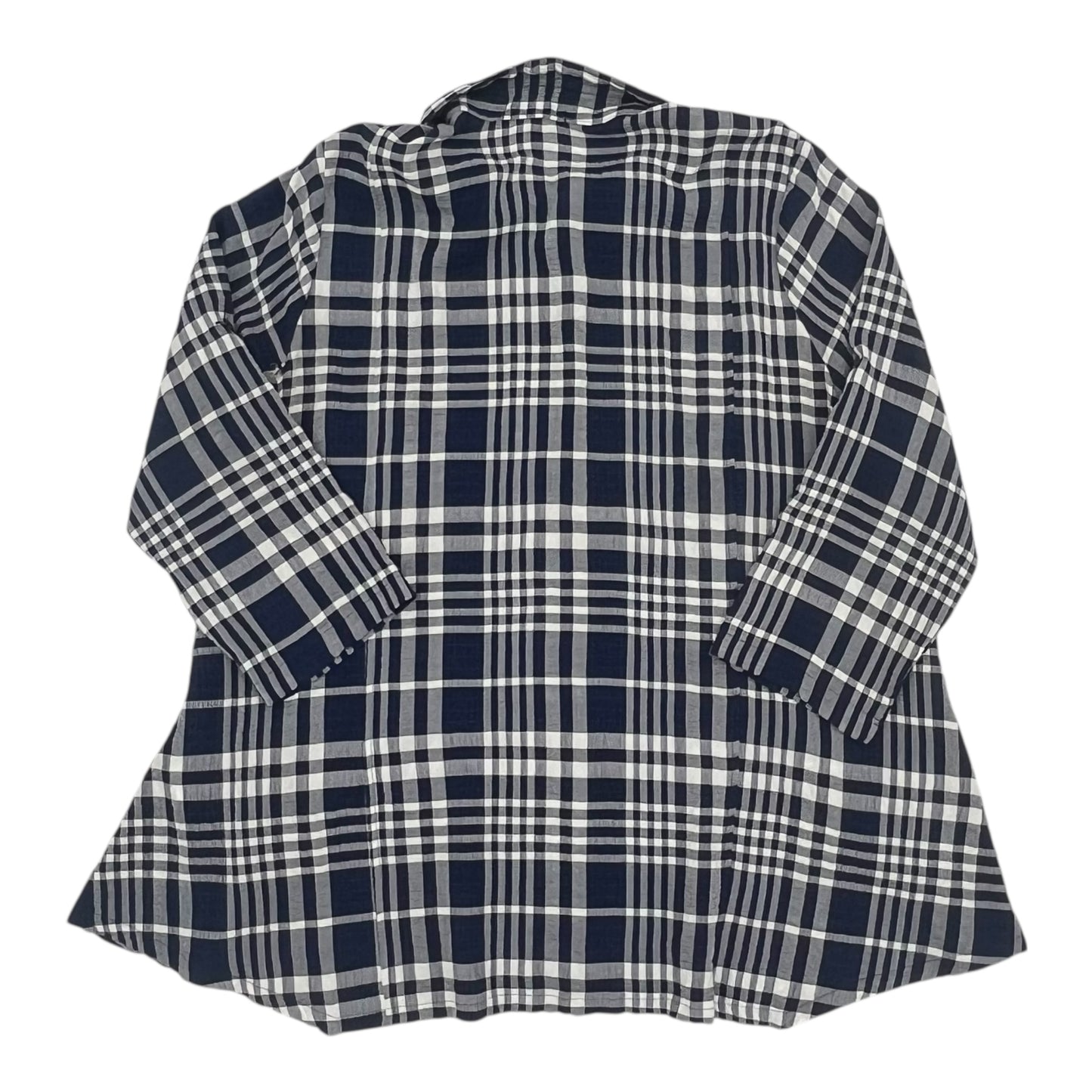 Tunic Ls By Clothes Mentor In Plaid Pattern, Size:1X