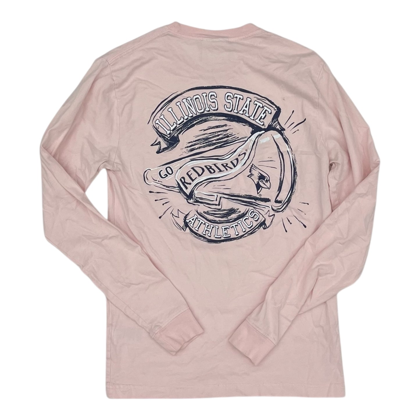 Athletic Top Ls Crewneck By Champion In Pink, Size:S