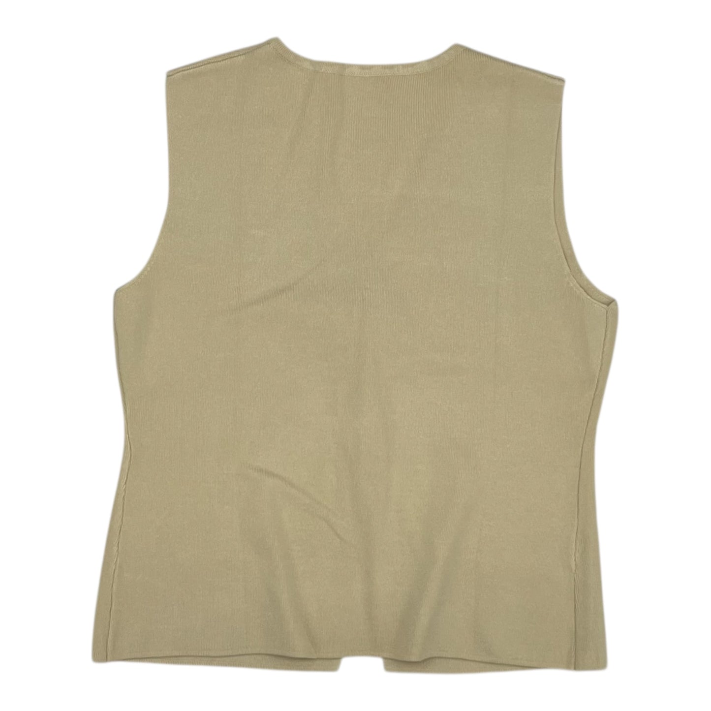 Vest Sweater By Clothes Mentor In Tan, Size:M