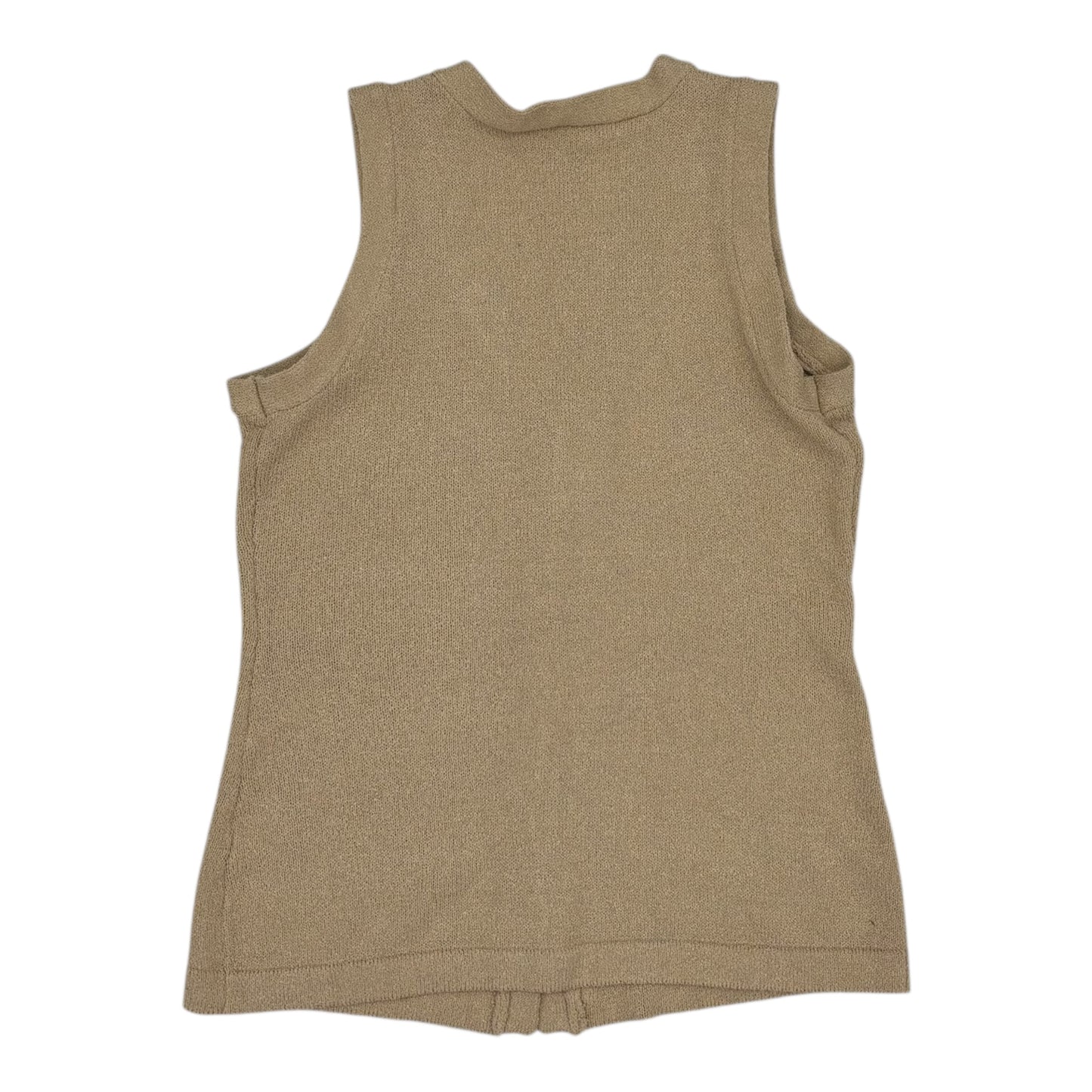 Vest Sweater By Boston Proper In Tan, Size:Xs