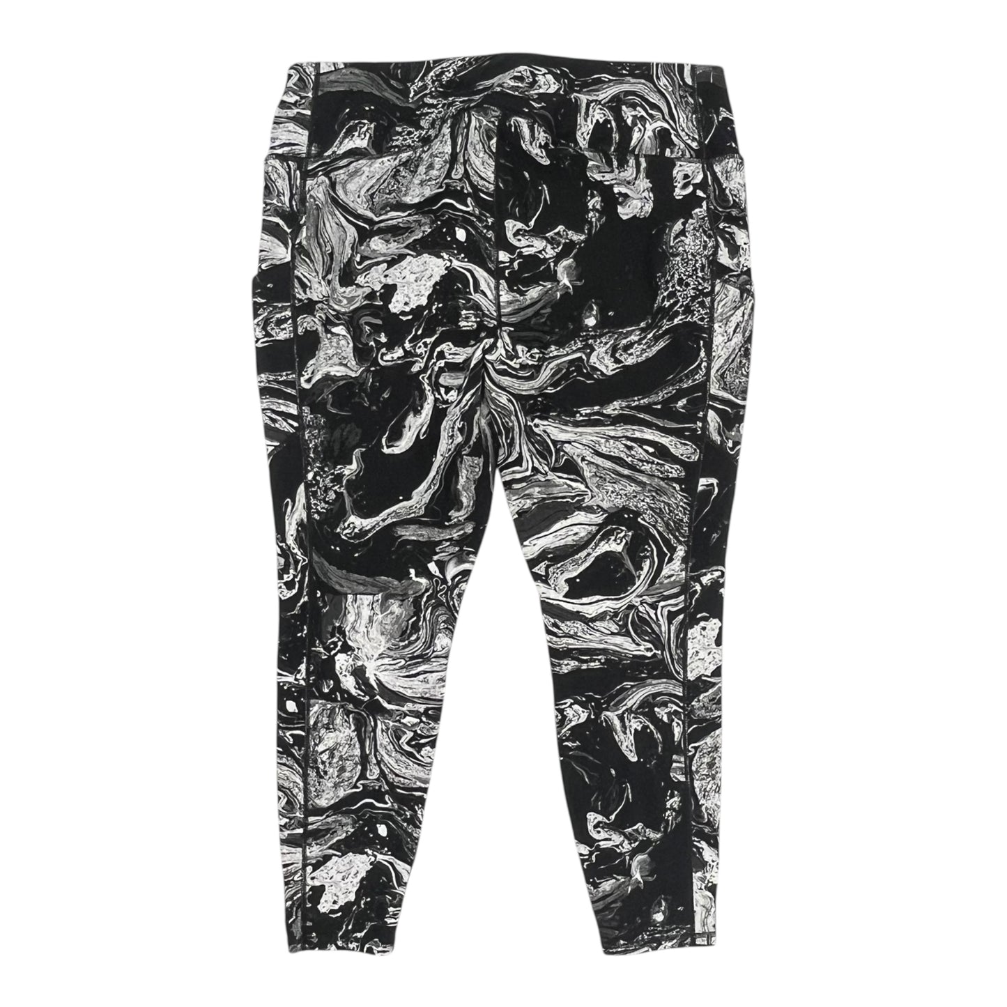 Athletic Leggings By Torrid In Black & White, Size:3X