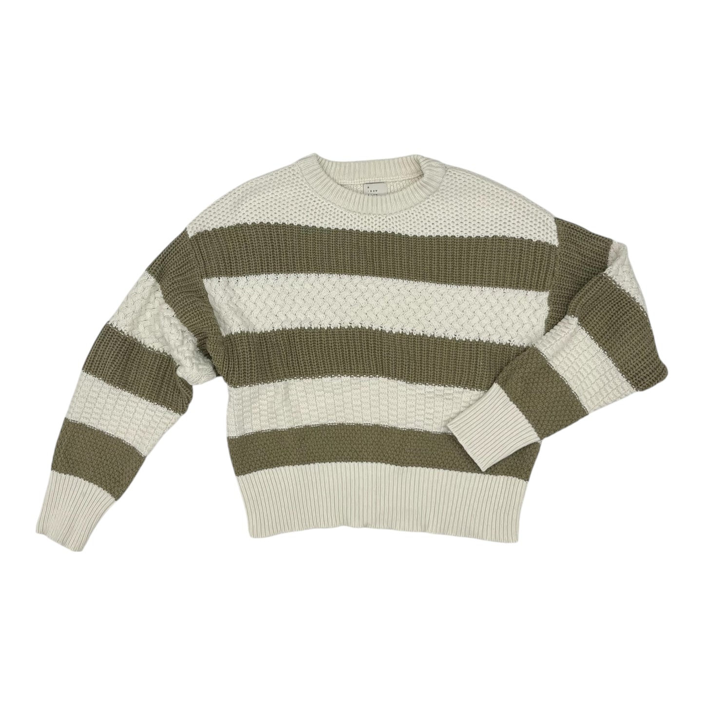 Sweater By A New Day In Cream & Green, Size:Xs