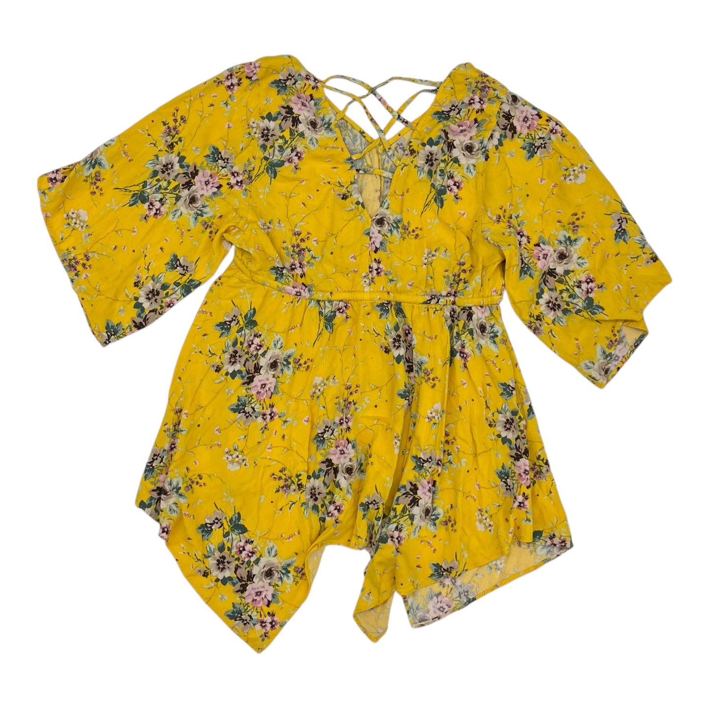 Top 3/4 Sleeve By Torrid In Yellow, Size:M