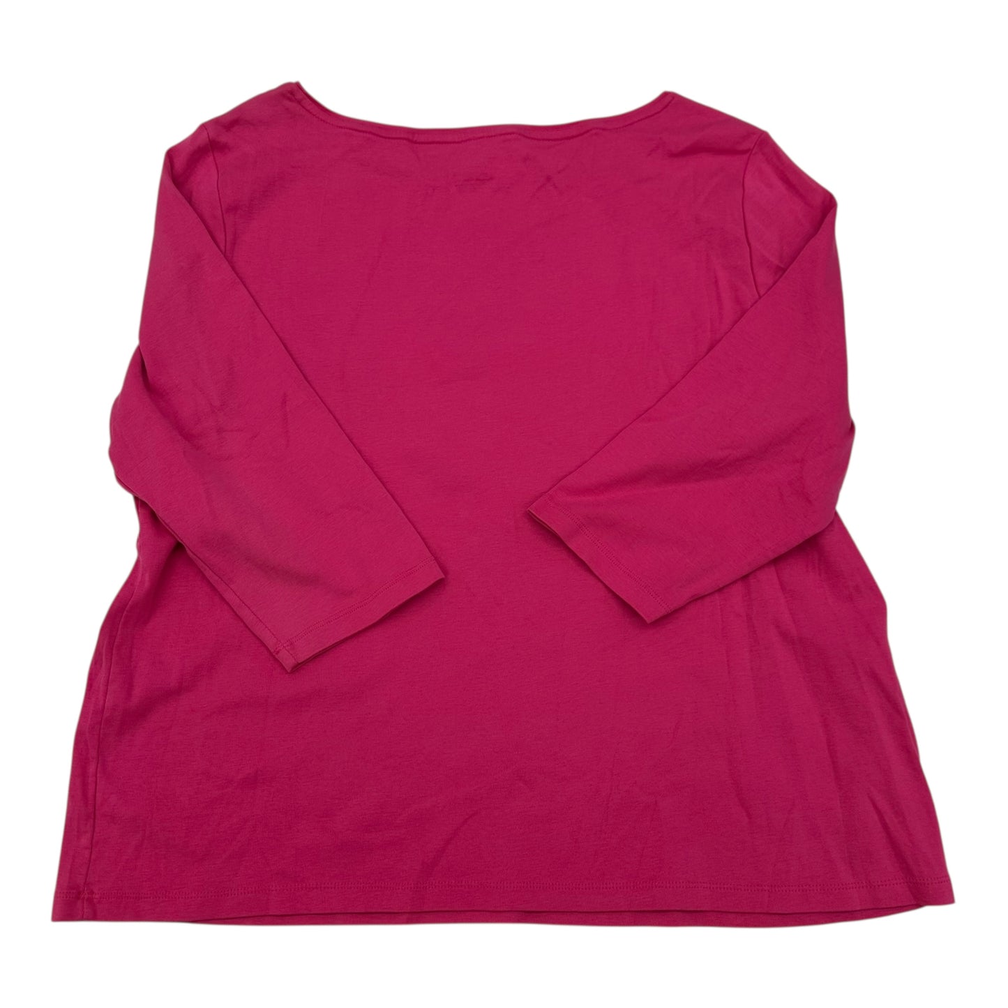 Top 3/4 Sleeve By Talbots In Pink, Size:3X