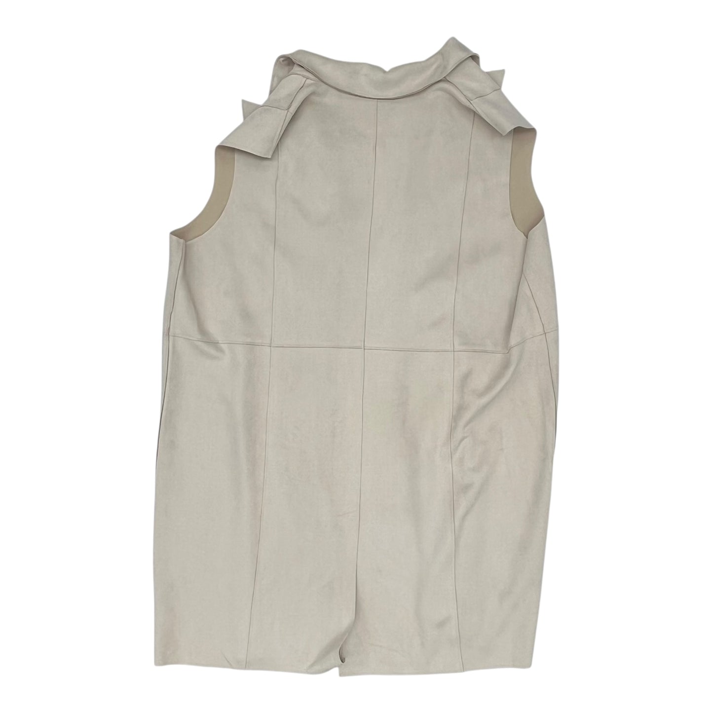 Vest Faux Fur & Sherpa By Tahari By Arthur Levine In Tan, Size:2X