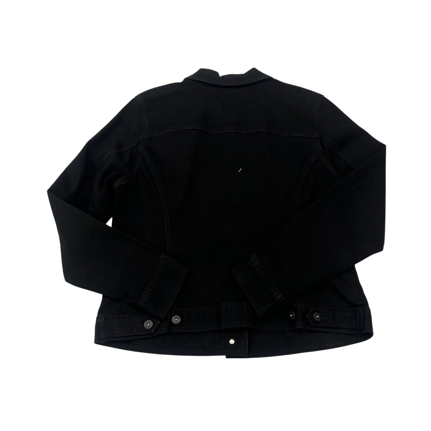 Jacket Denim By Style And Company In Black Denim, Size:L