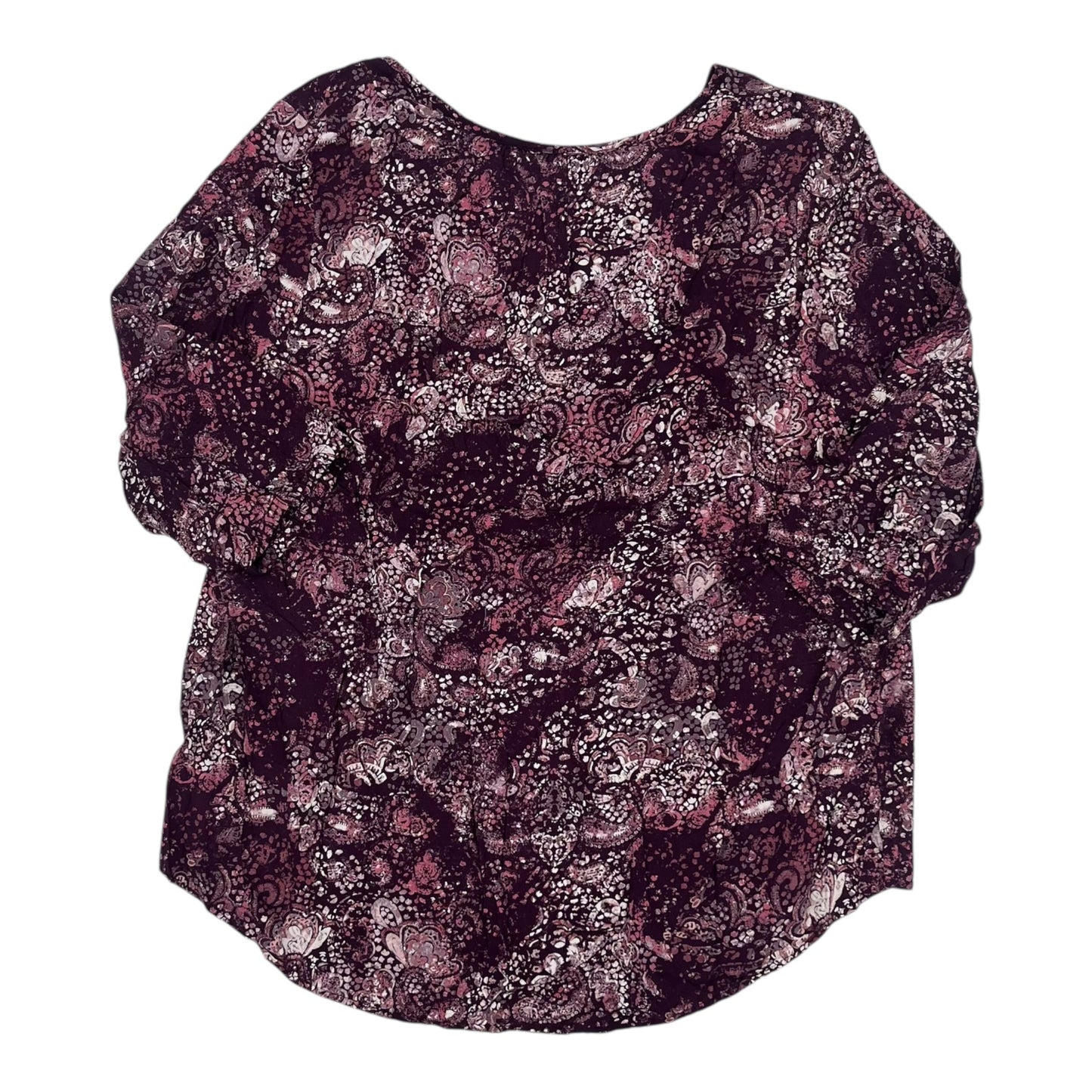 Top 3/4 Sleeve By Sonoma In Purple, Size:2X