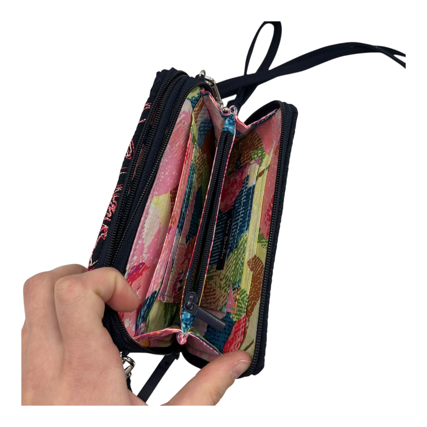 Crossbody By Vera Bradley In Blue & Red, Size:Small