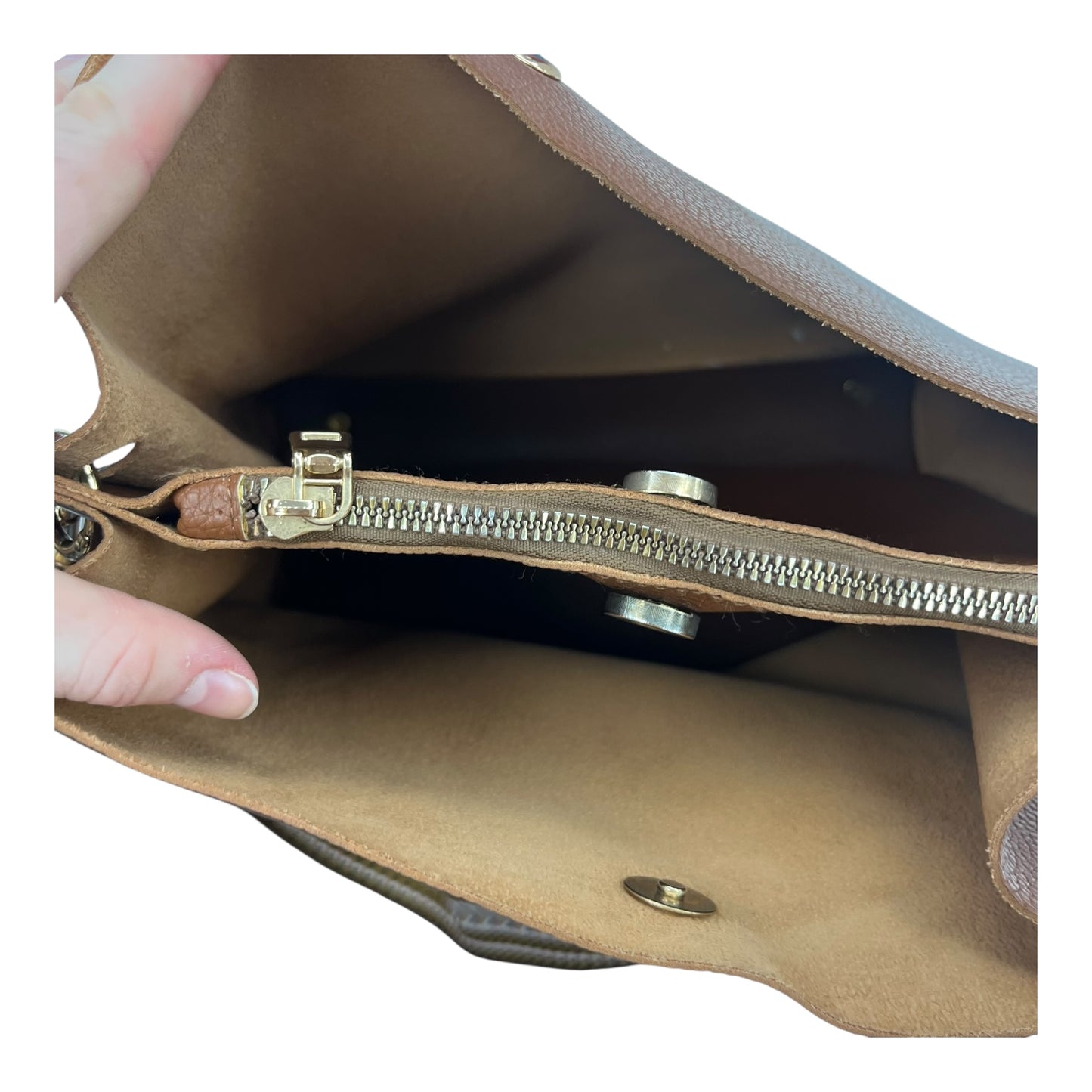 HANDBAG by CLOTHES MENTOR In BROWN, Size: LARGE