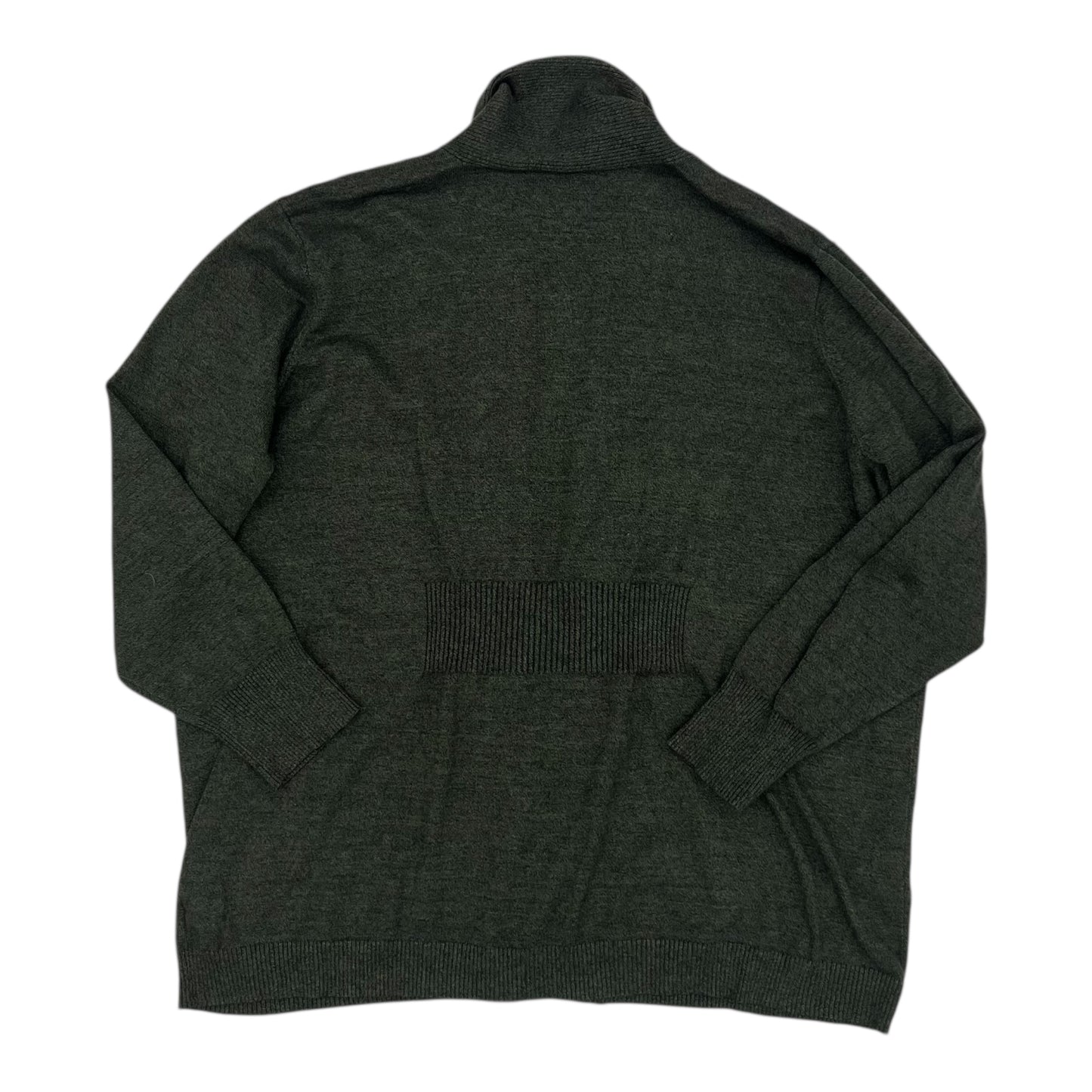 Sweater Cardigan By Faded Glory In Green, Size:4X