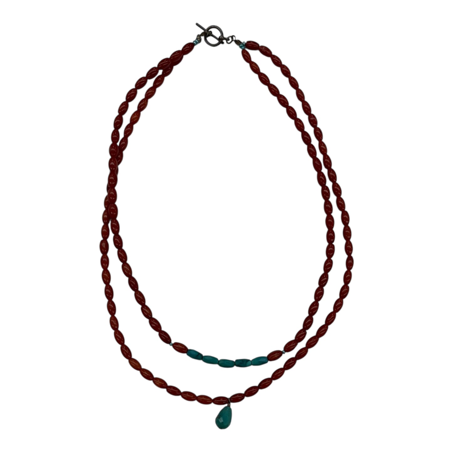 Necklace Chain By Clothes Mentor In Green & Red