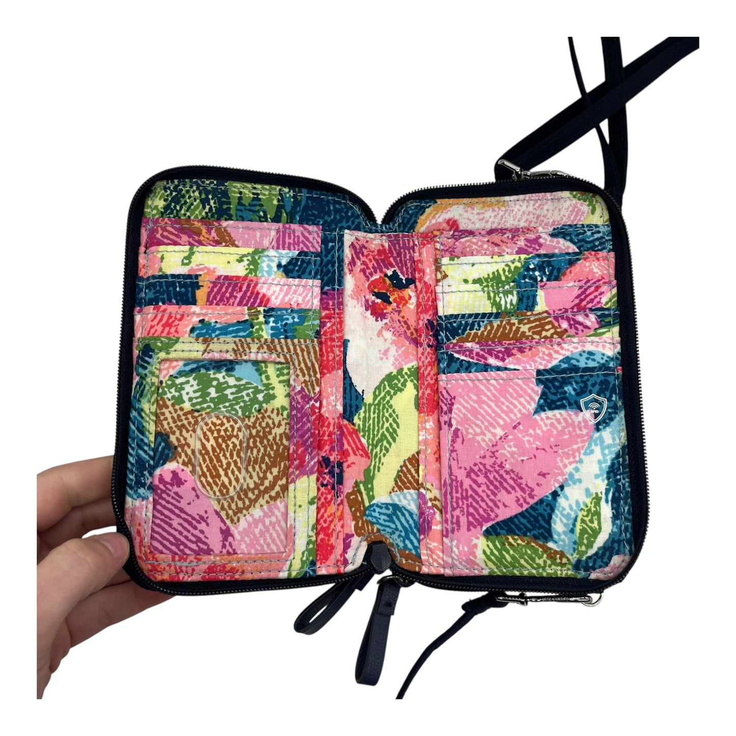 Crossbody By Vera Bradley In Blue & Red, Size:Small