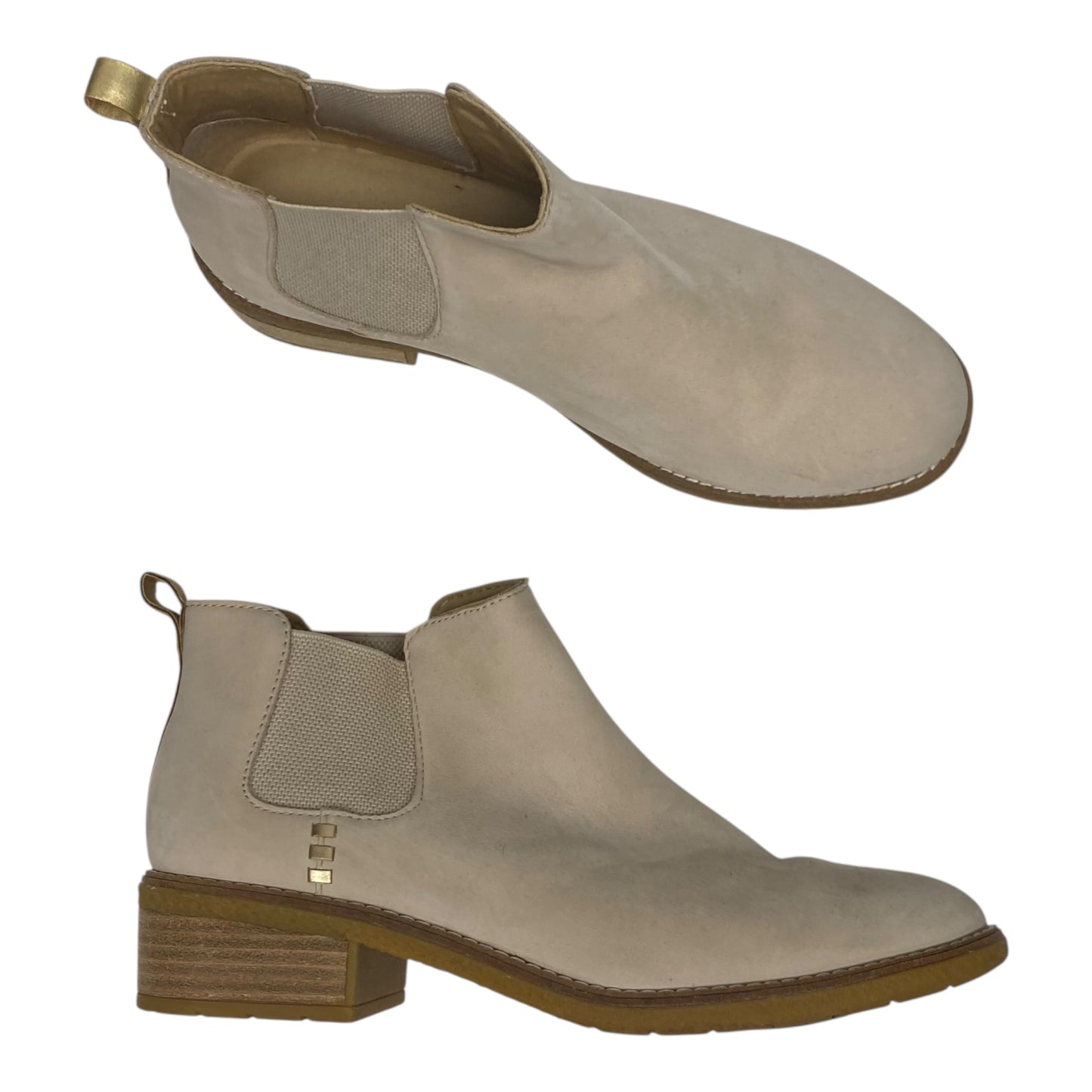 Boots Ankle Heels By Sperry In Cream, Size:9.5