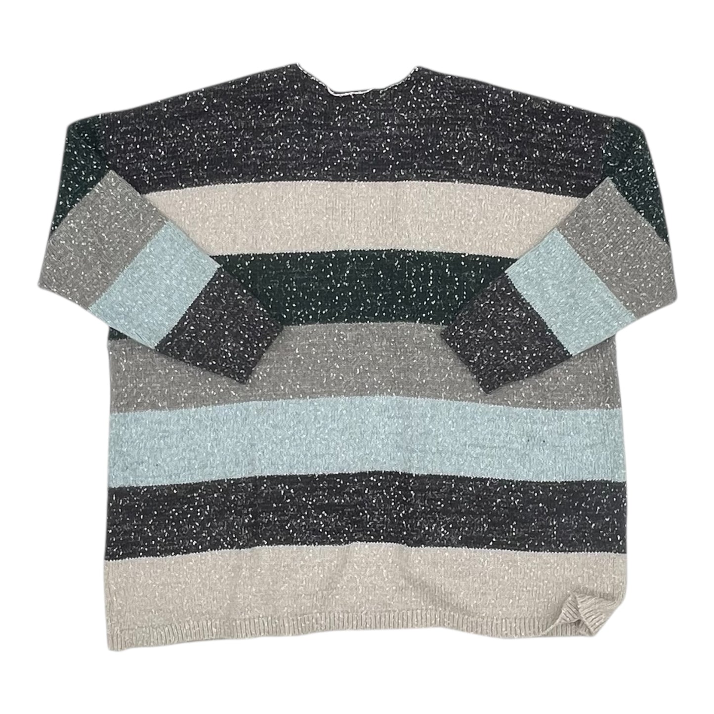 Sweater Cardigan By Clothes Mentor In Striped Pattern, Size:3X