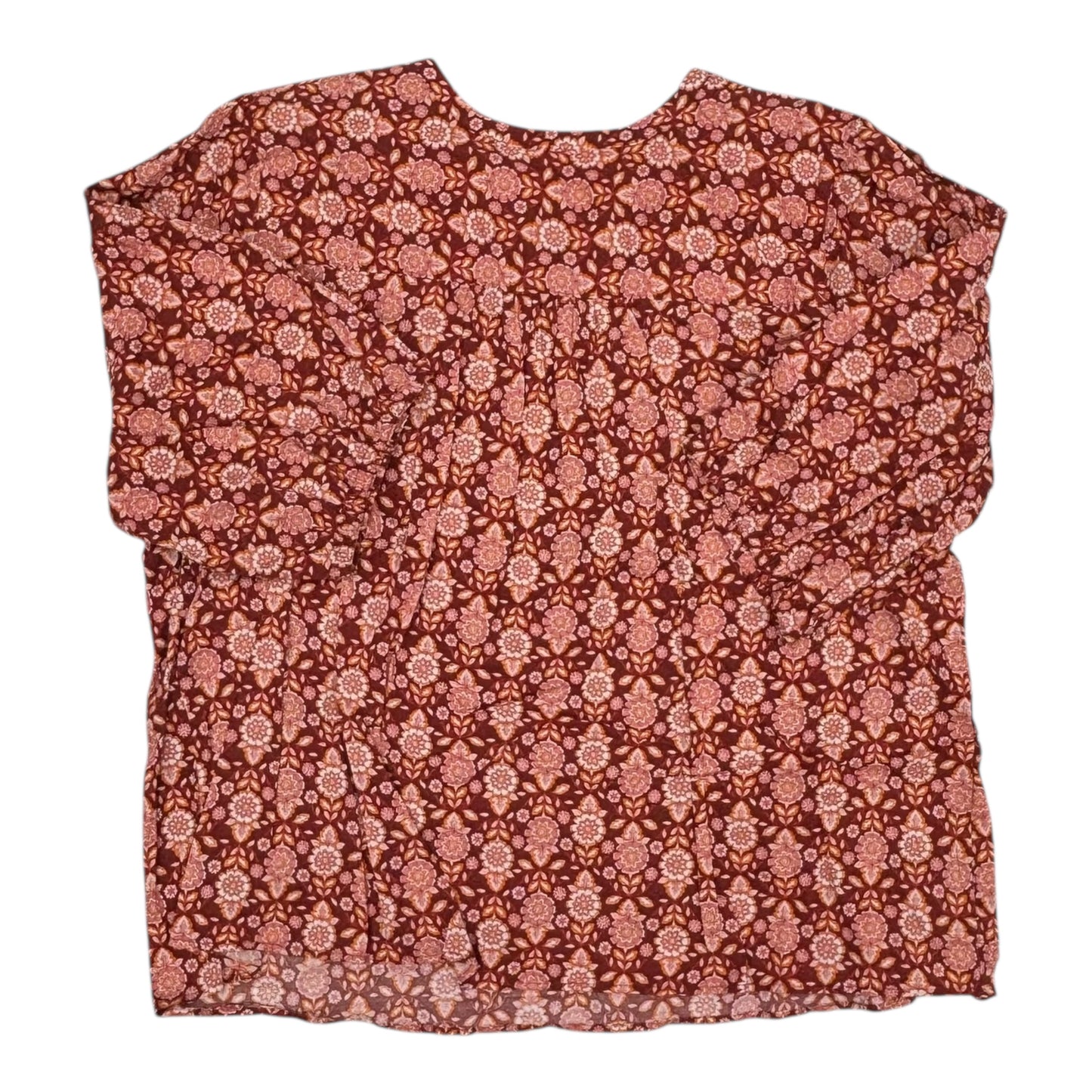 Blouse Ls By Croft And Barrow In Orange, Size:4X