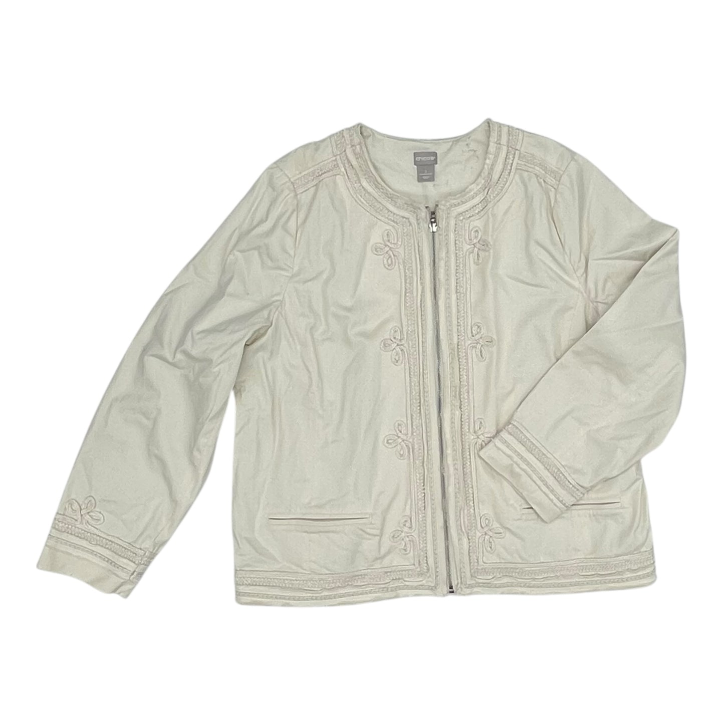 JACKET OTHER by CHICOS In CREAM, Size: XL