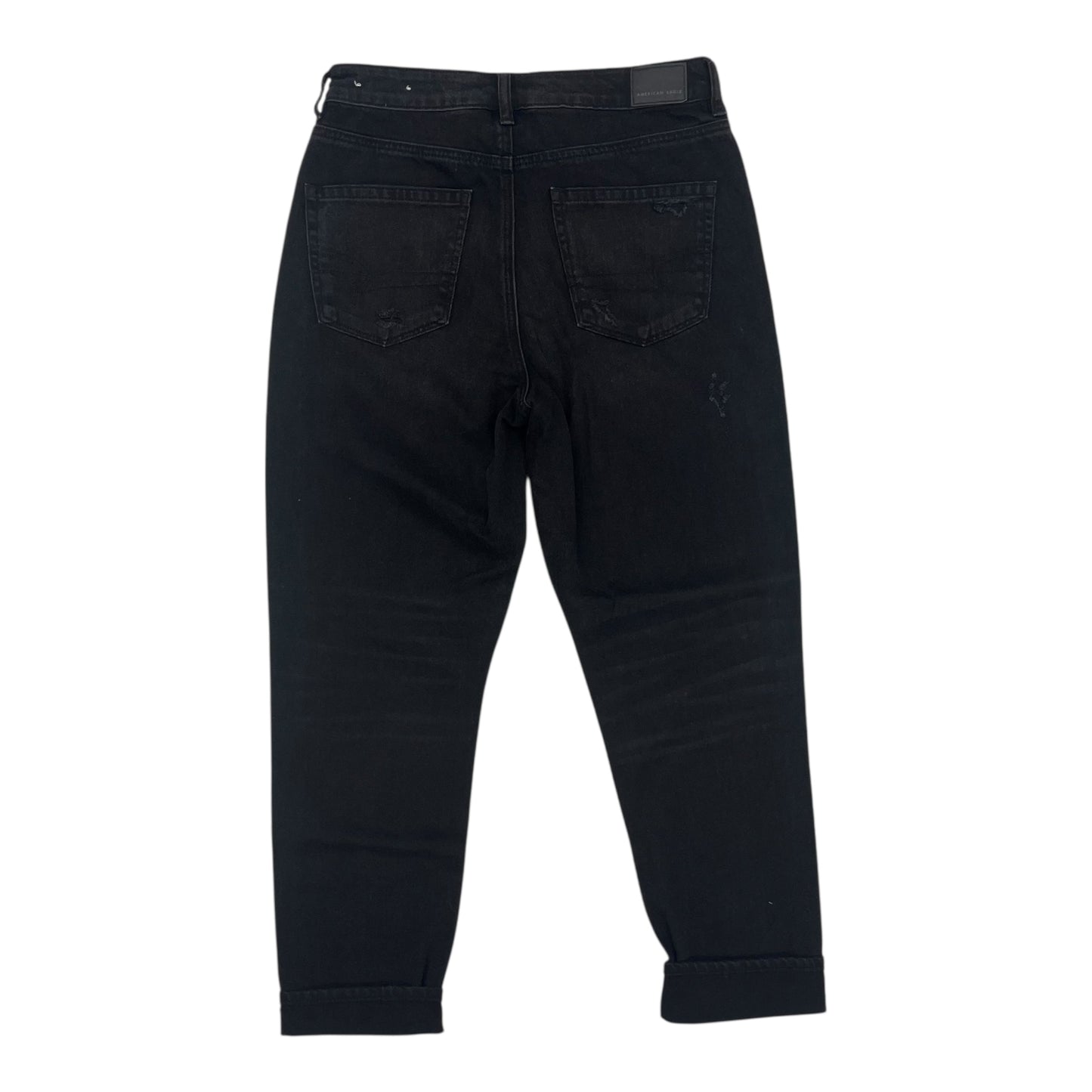 Jeans Boyfriend By American Eagle In Black Denim, Size:6