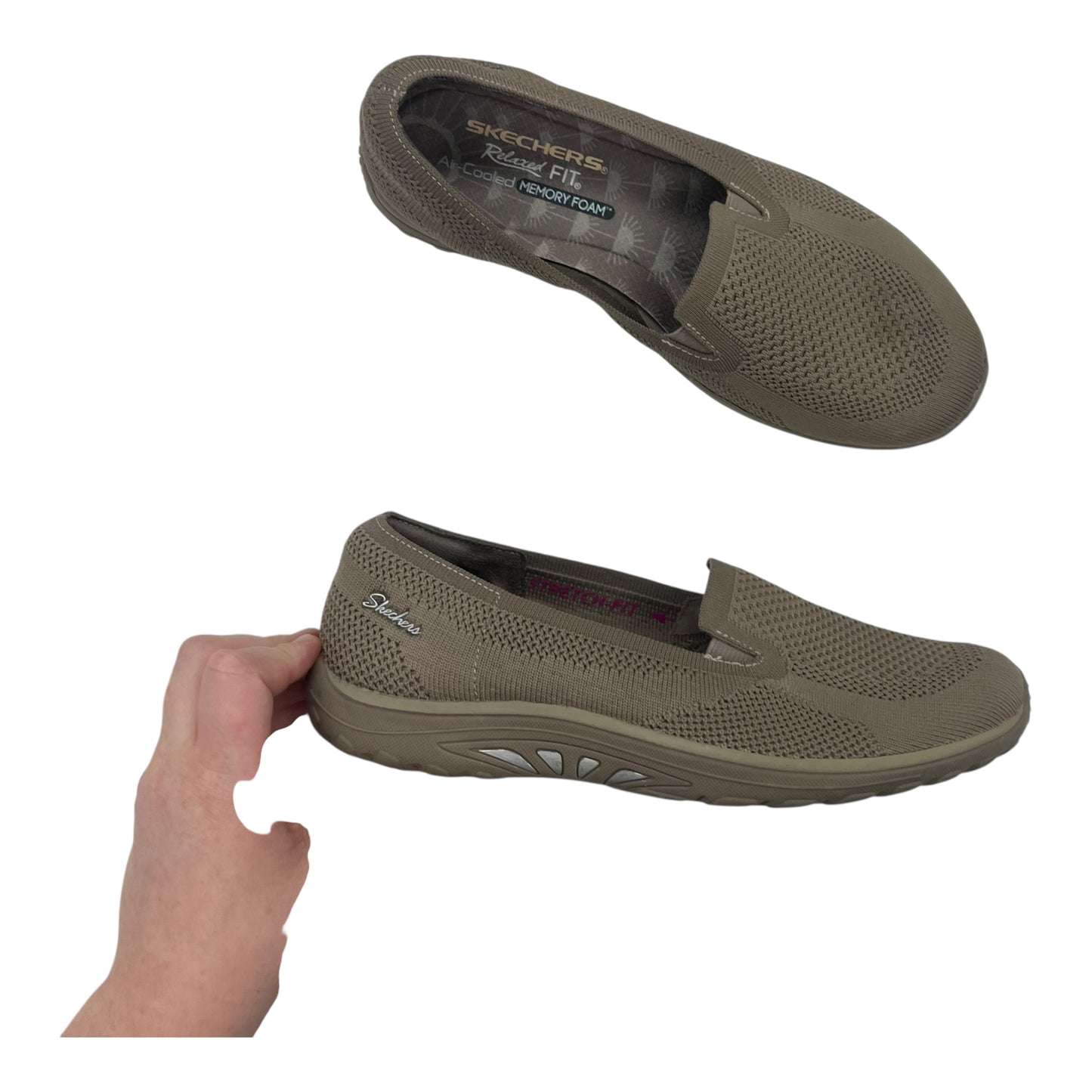 Shoes Flats By Skechers In Tan, Size:8