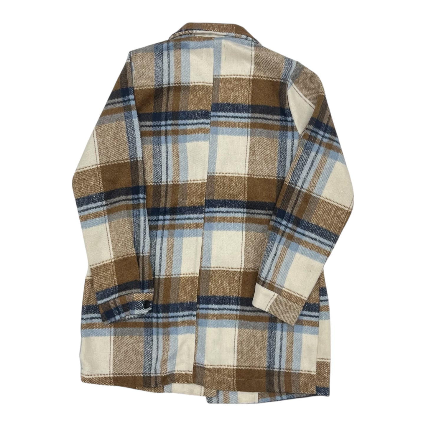 Jacket Shirt By Hyfve In Blue & Brown, Size:M