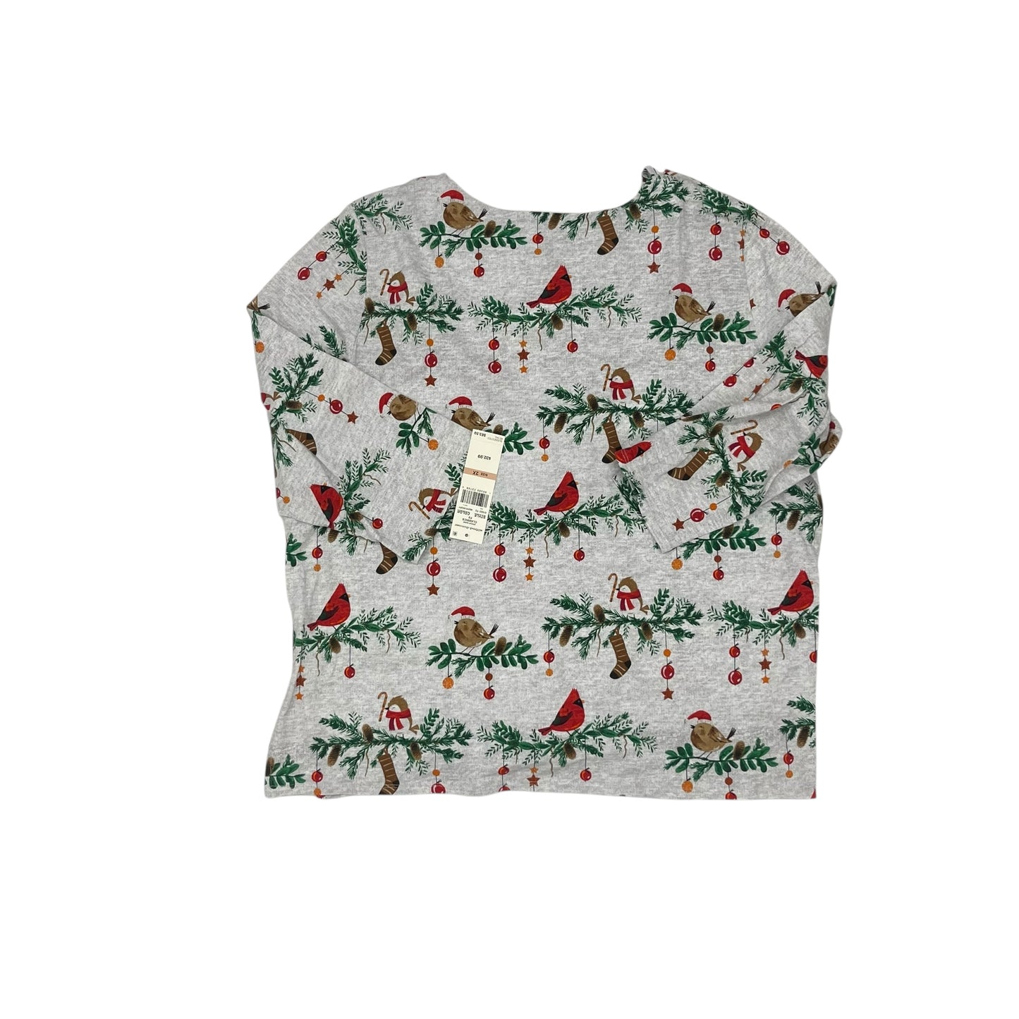 Top 3/4 Sleeve By Alfred Dunner In Grey, Size:2X