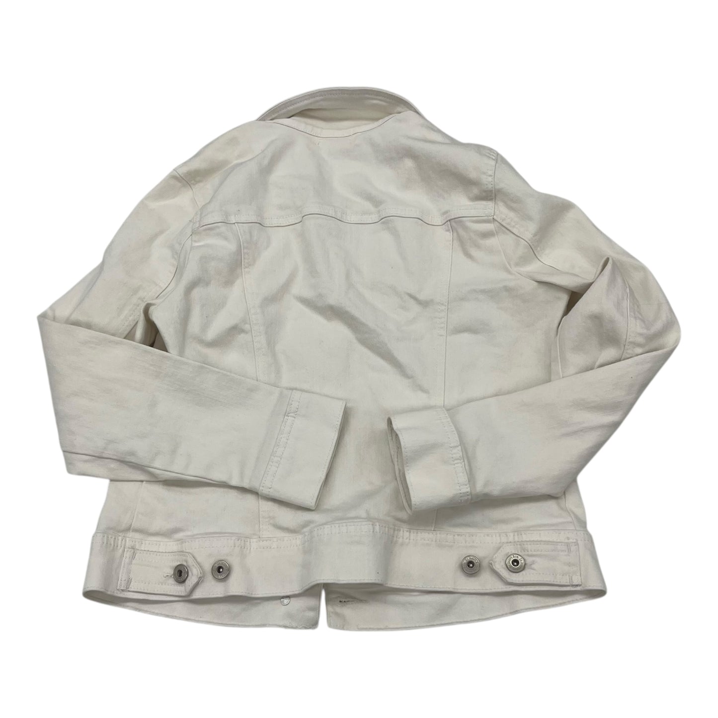 Jacket Denim By St Johns Bay In White Denim, Size:M