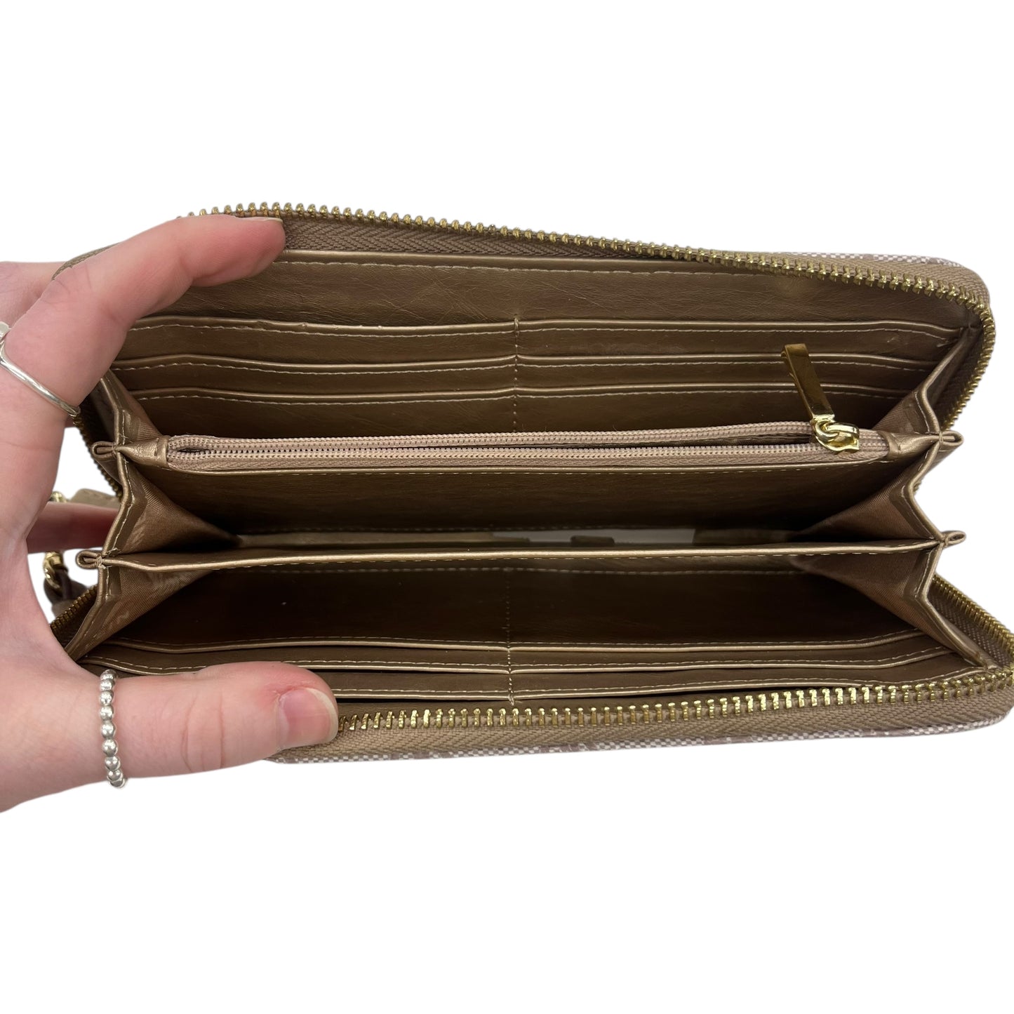 Wallet By Anne Klein In Tan, Size:Large