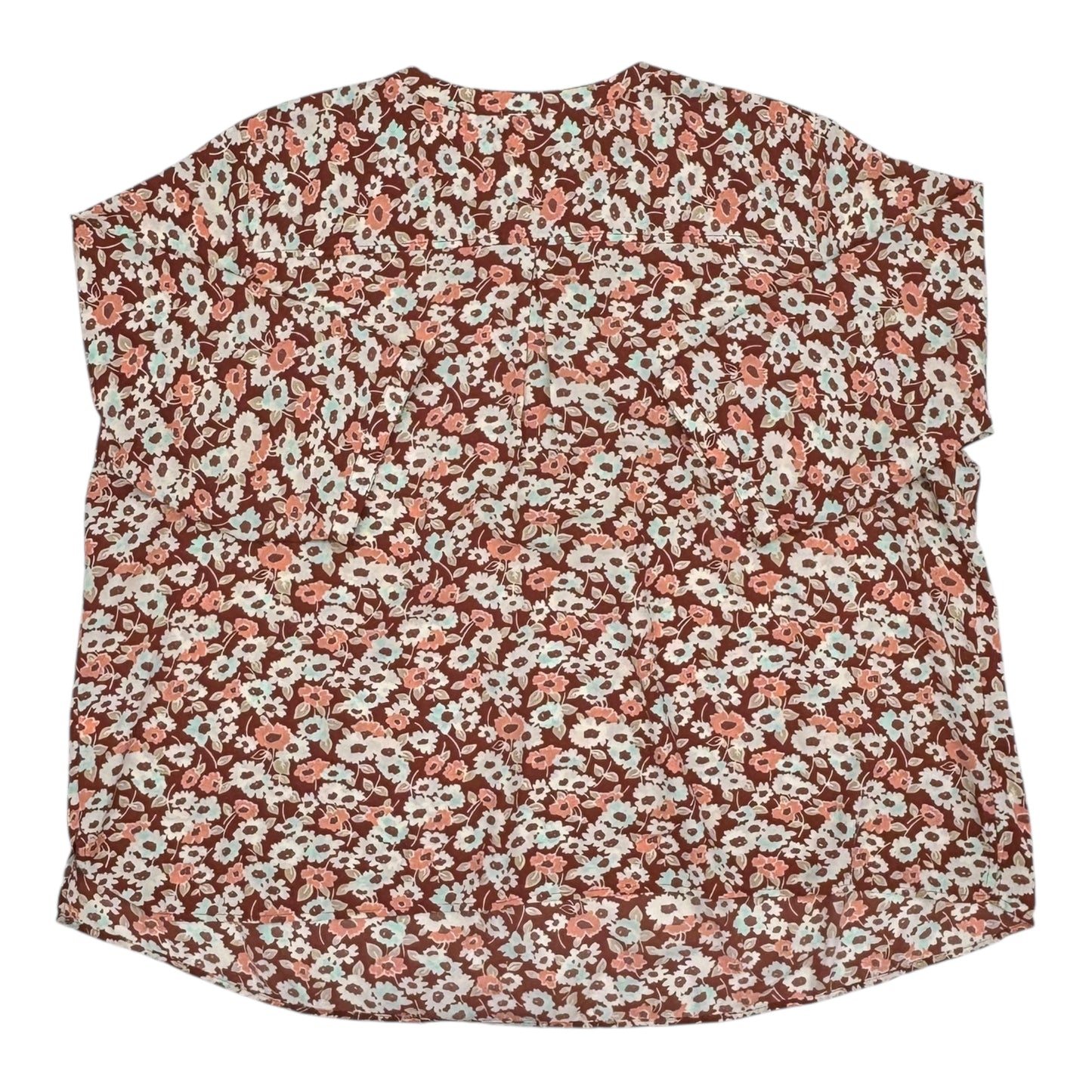 Blouse Ls By Croft And Barrow In Orange, Size:4X