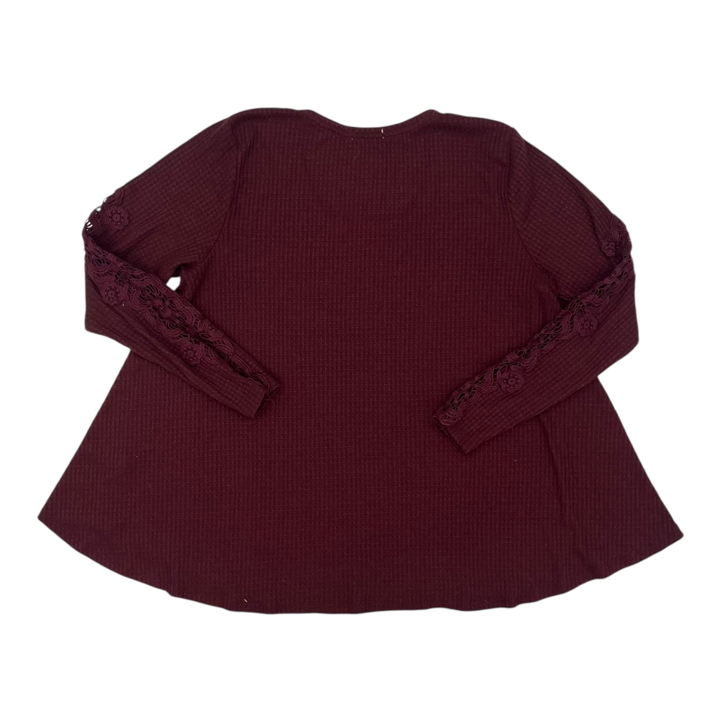 Top Ls By Maurices In Maroon, Size:2X