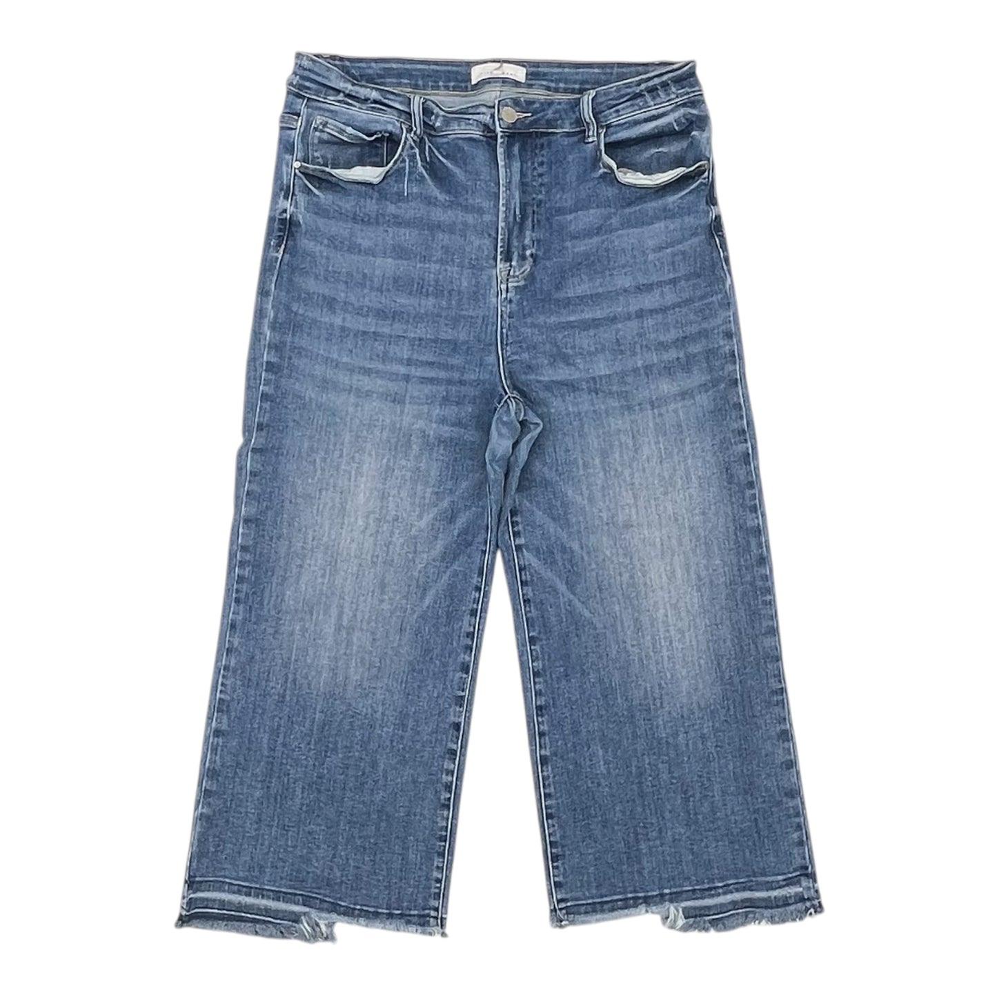 Jeans Wide Leg By Risen In Blue Denim, Size:1X