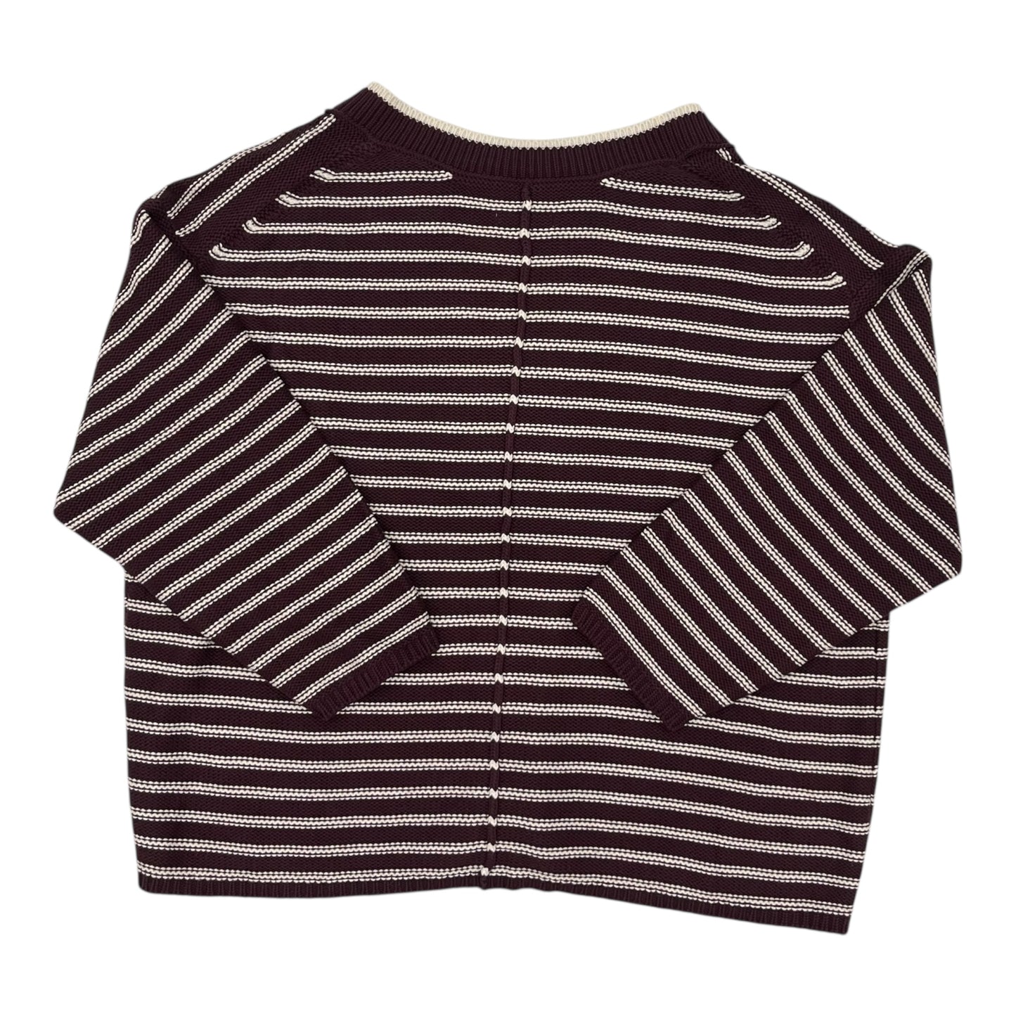 Sweater By American Eagle In Cream & Purple, Size:Xl