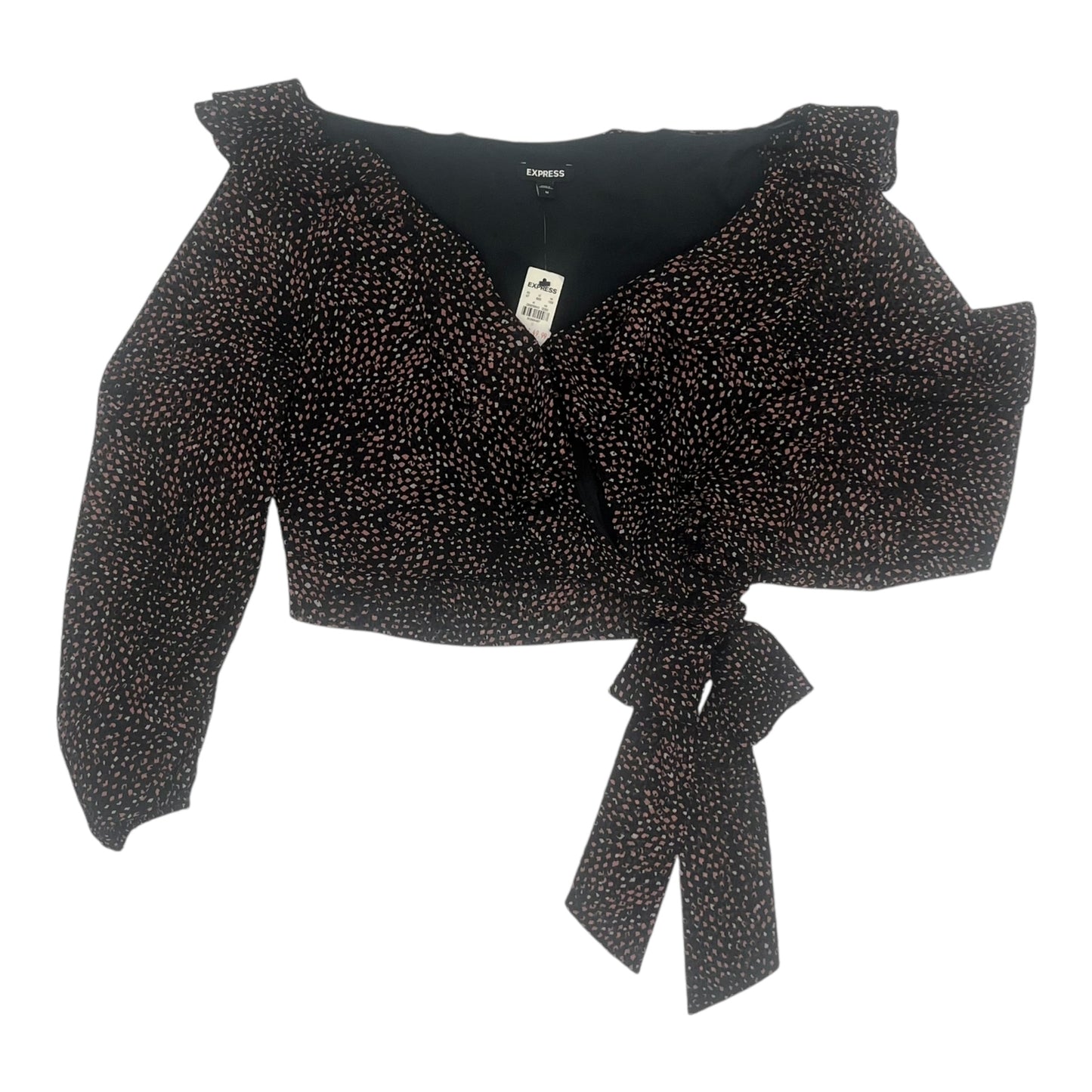 BLOUSE LS by EXPRESS In BLACK, Size: M