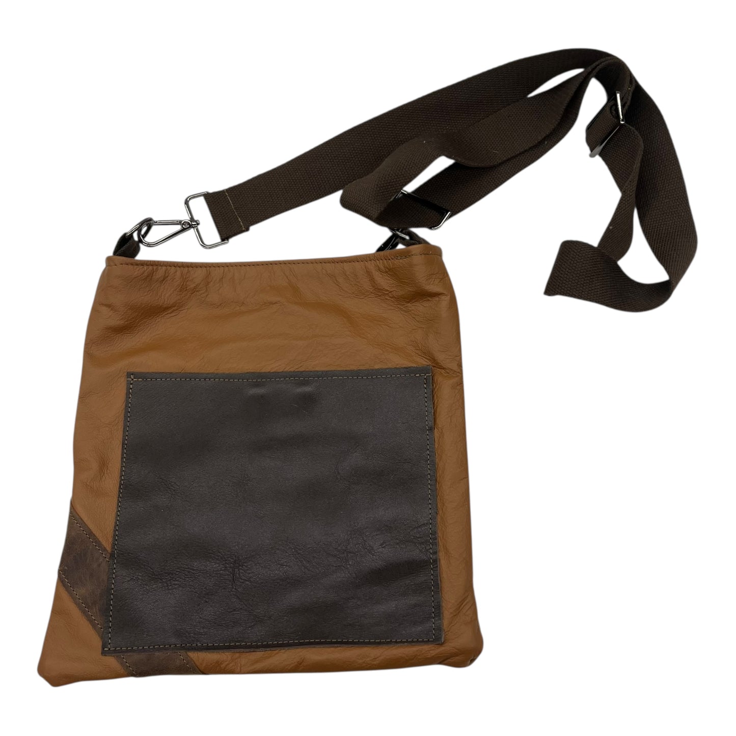 Crossbody Leather By Clothes Mentor In Brown, Size:Medium