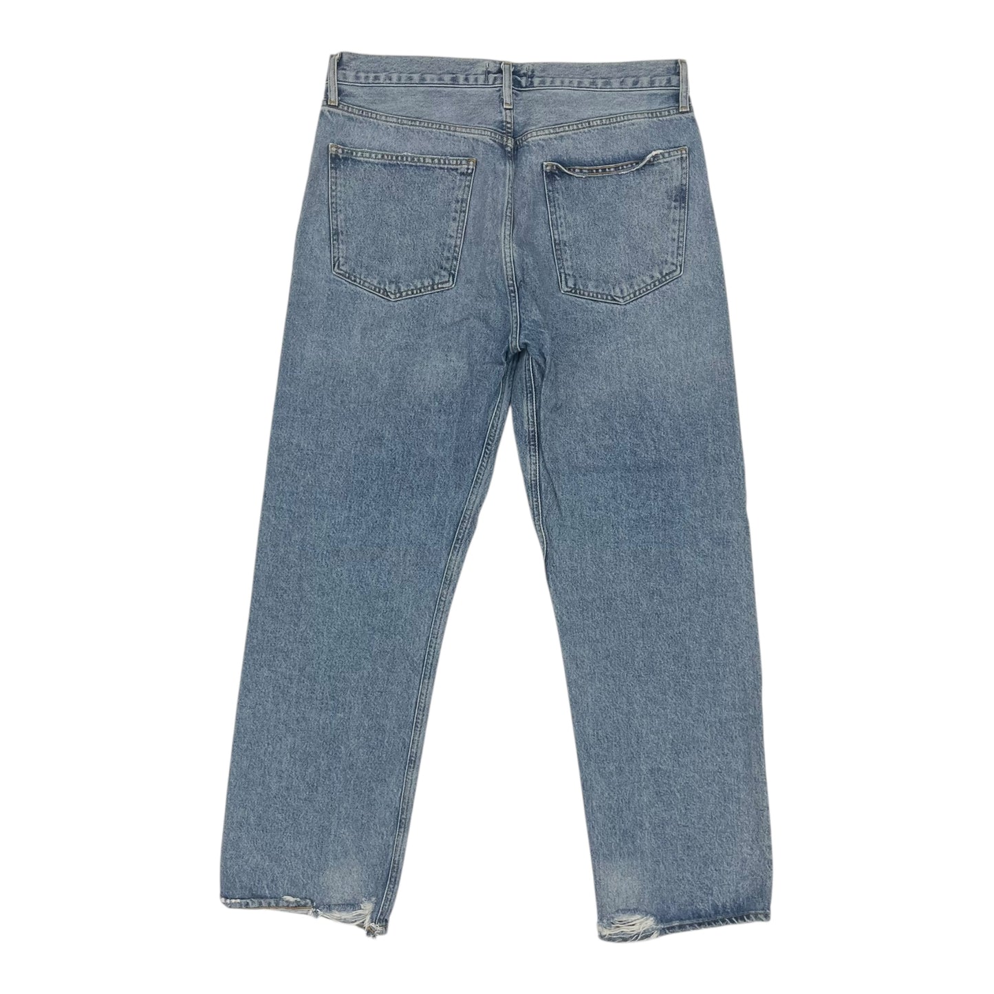 Jeans Straight By Agolde In Blue Denim, Size:14