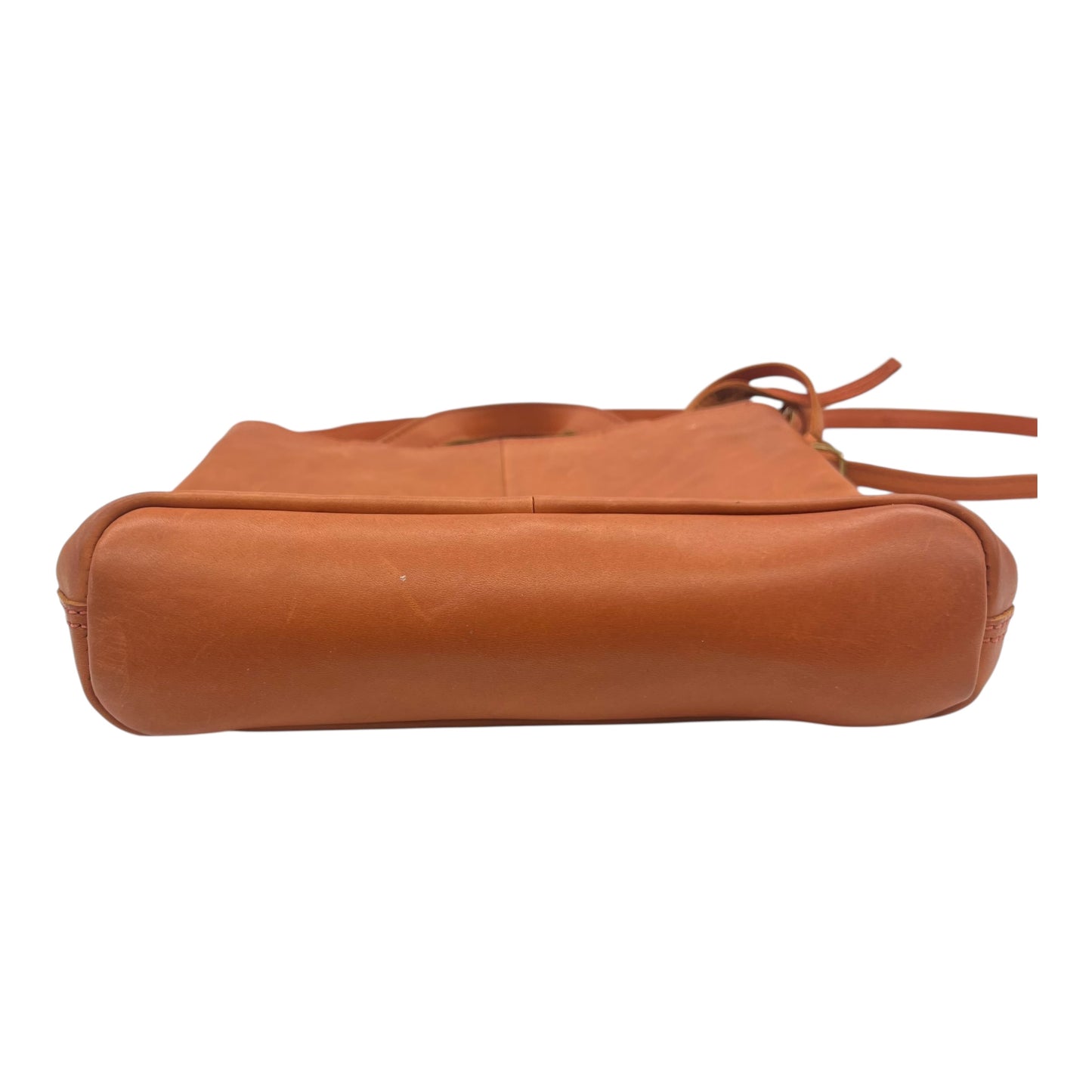 Handbag Leather By Margot In Orange, Size:Medium