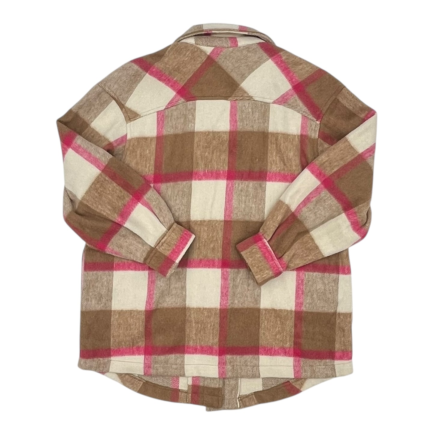 Jacket Shirt By Clothes Mentor In Plaid Pattern, Size:L