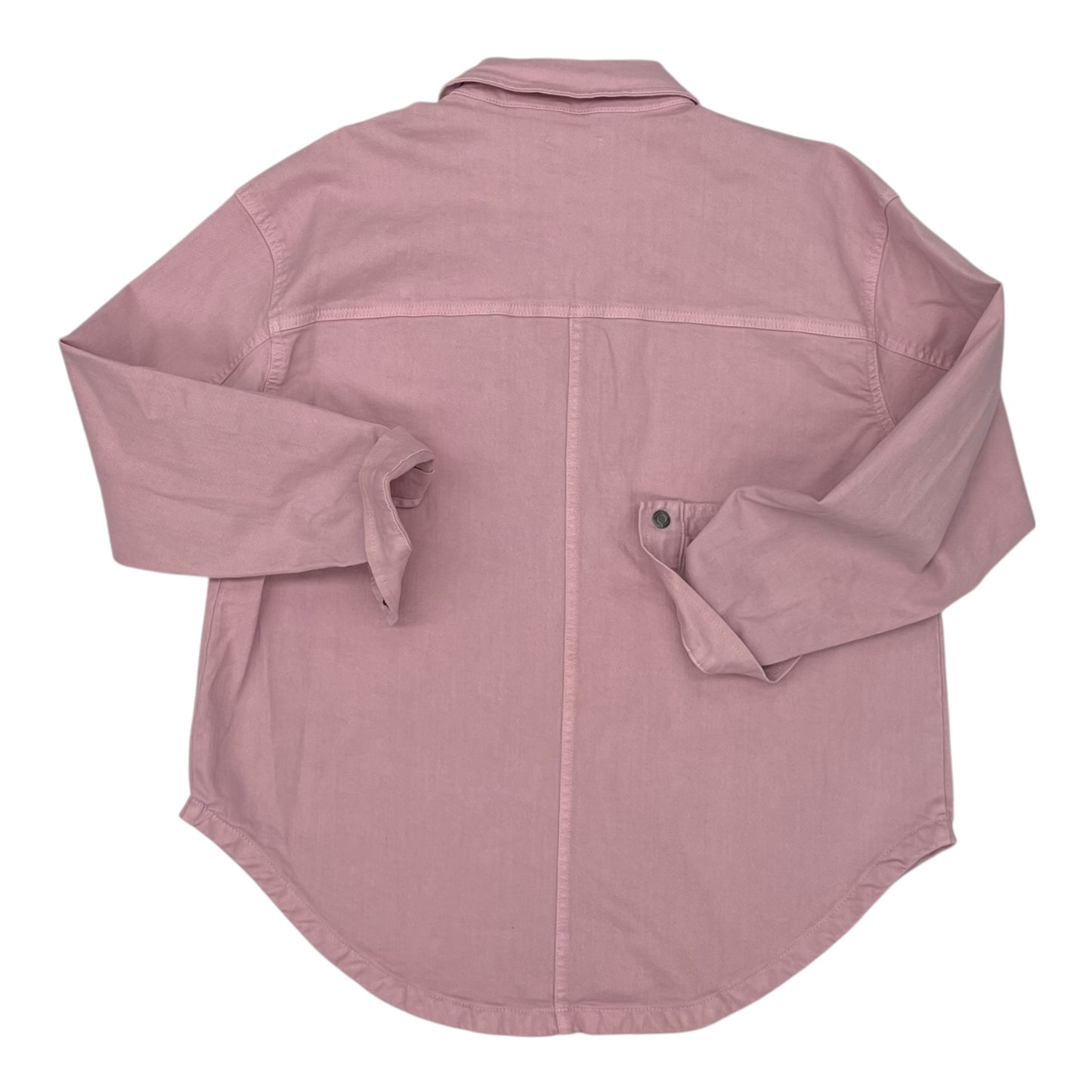 Jacket Denim By Falls Creek In Pink, Size:L