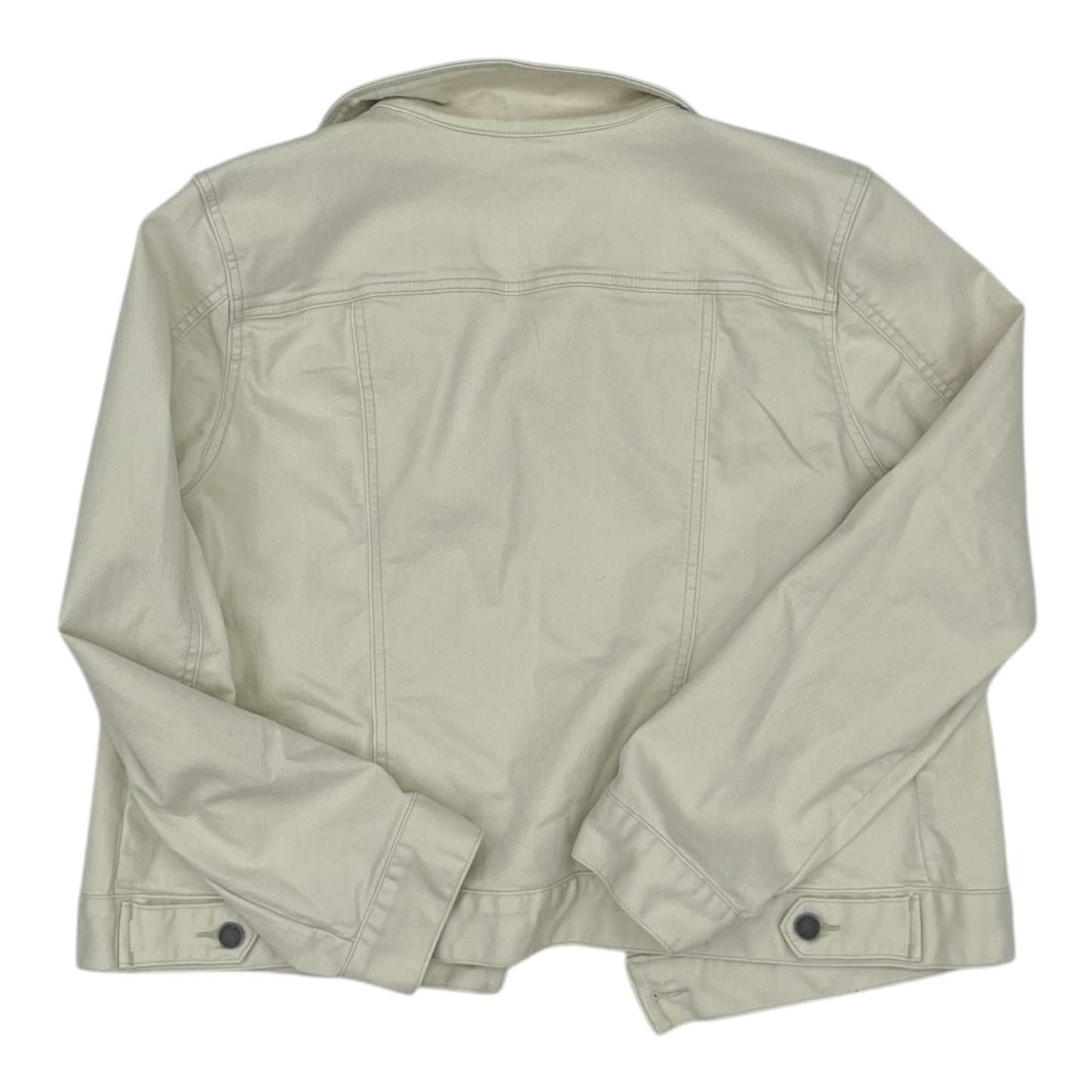 Jacket Denim By Market & Spruce In Cream Denim, Size:Xxl