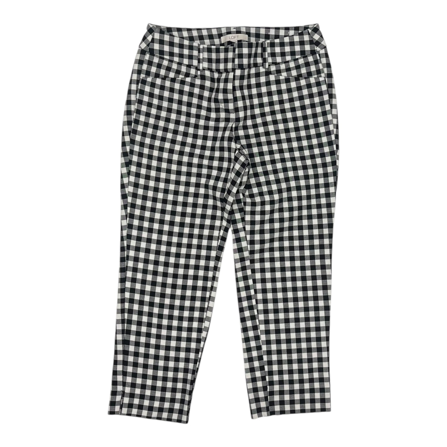PANTS CROPPED by LOFT In PLAID PATTERN, Size: 2P