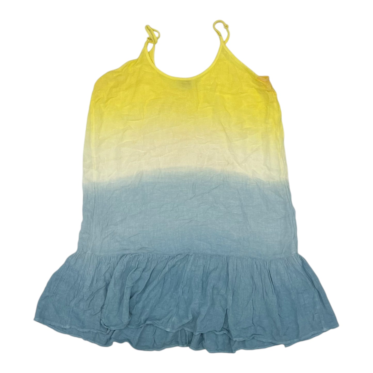 Tunic Sleeveless By Loft In Blue & Yellow, Size:S