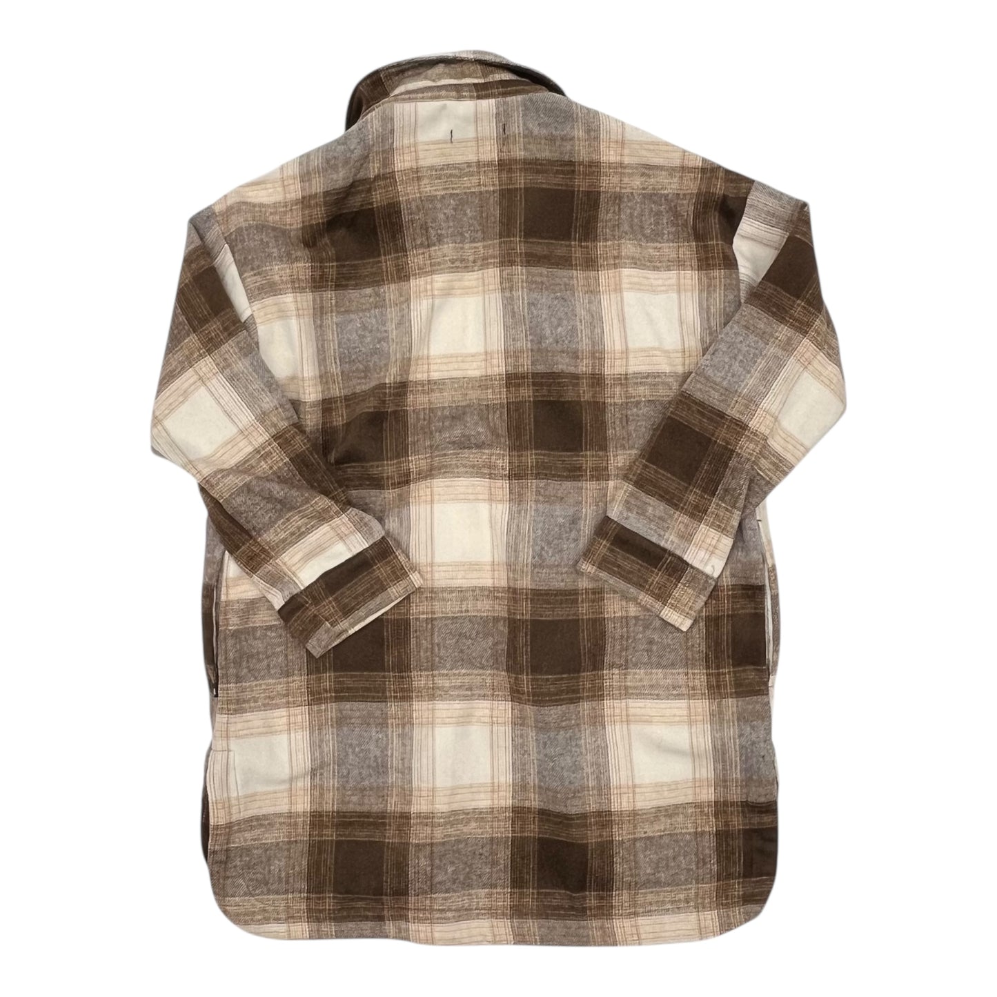 Jacket Shirt By Banana Republic In Brown, Size:M