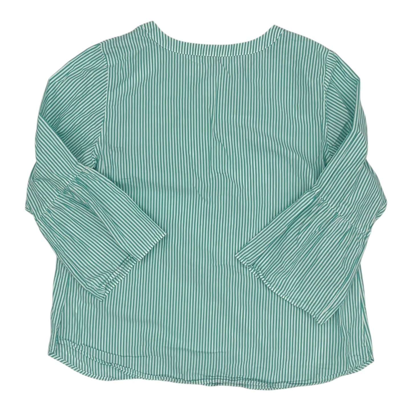 Top Ls By Talbots In Cream & Green, Size:1X